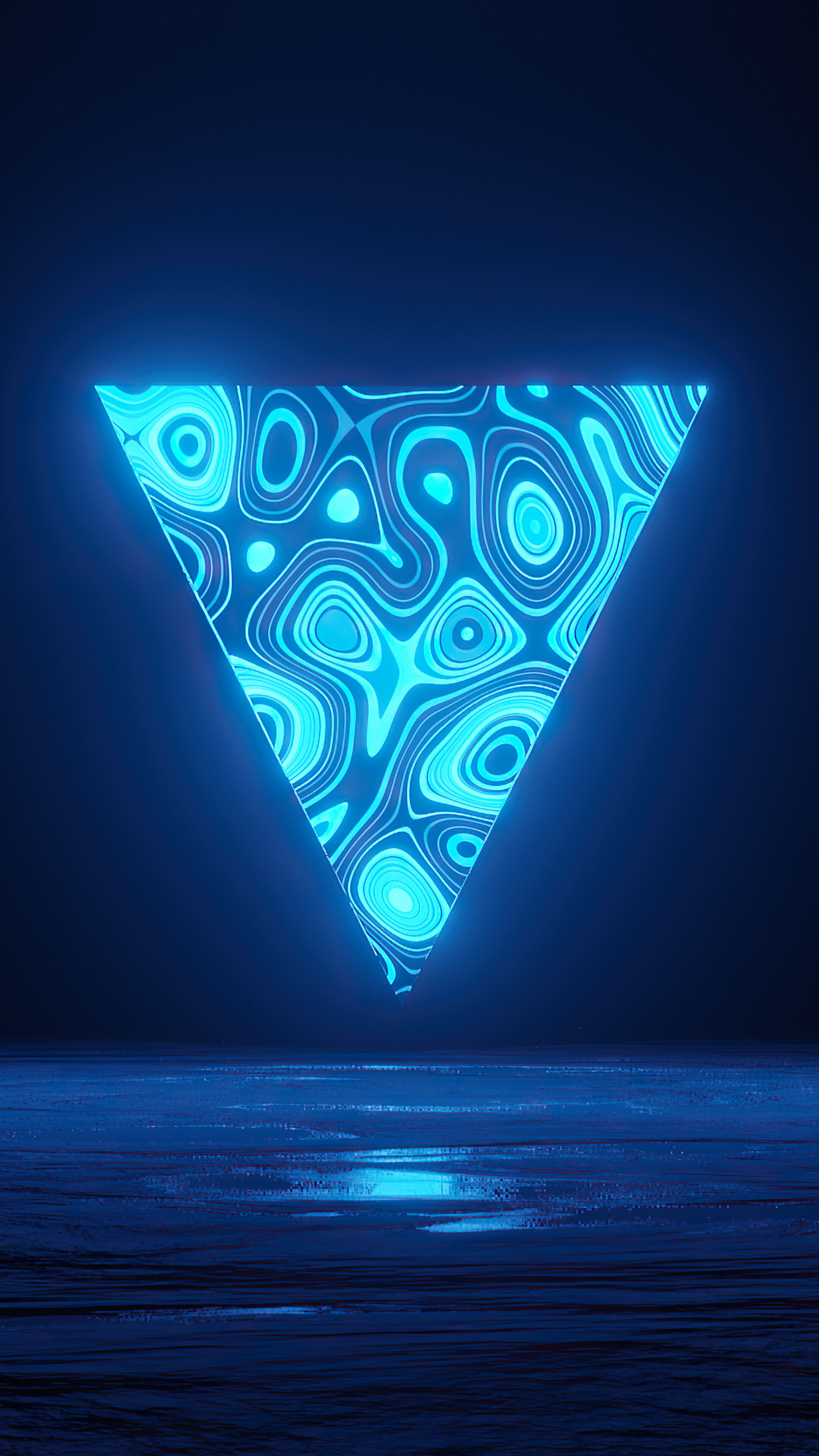 Blue Triangle, Variant, Abstract, Sony Xperia, 2160x3840 4K Phone