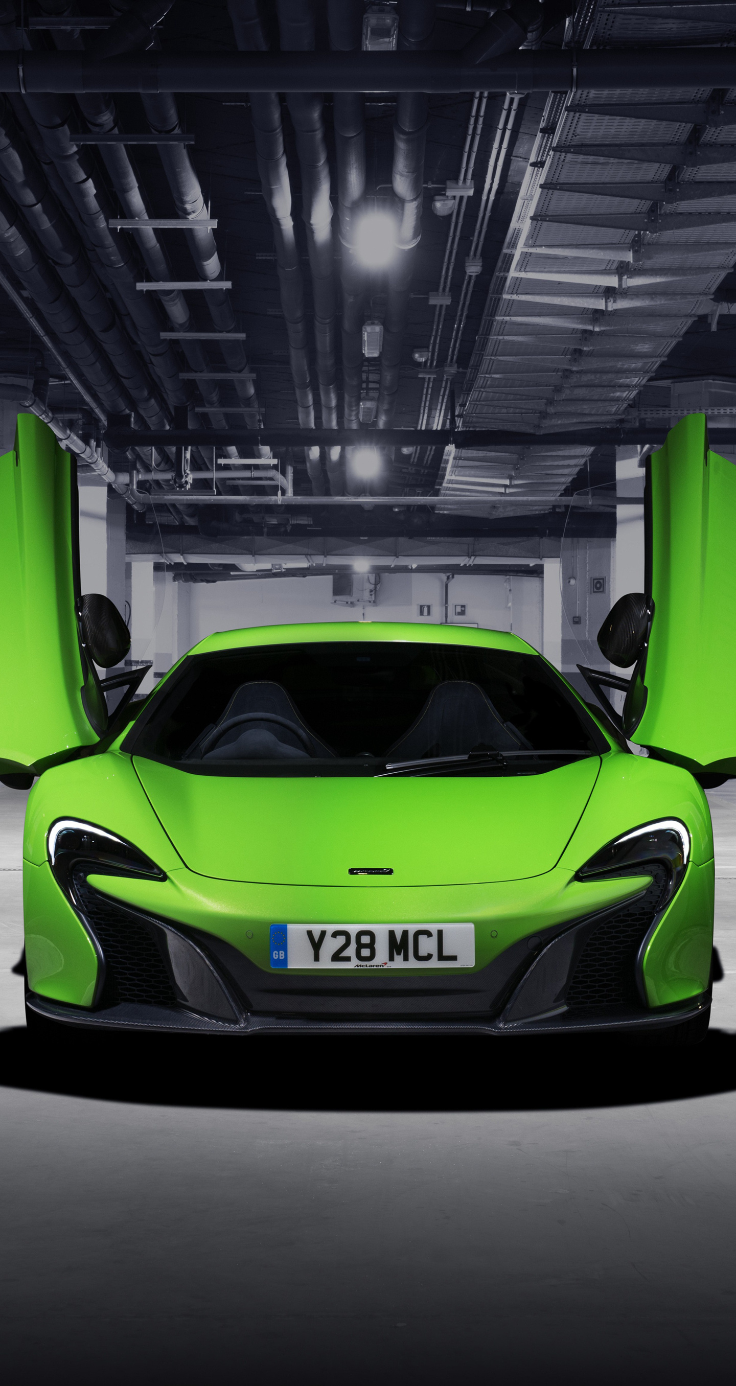 McLaren 650S, Mantis green sports car, Auto, 1440x2720 HD Phone