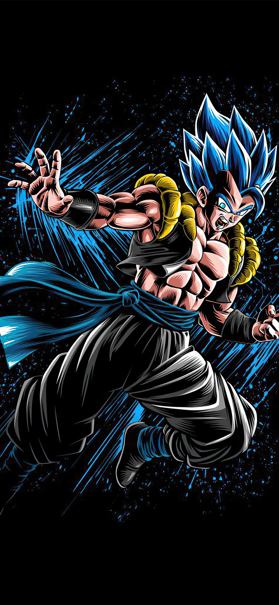 Dragon Ball Z, Gogeta, 4K wallpaper, Epic transformation, 1130x2440 HD Phone