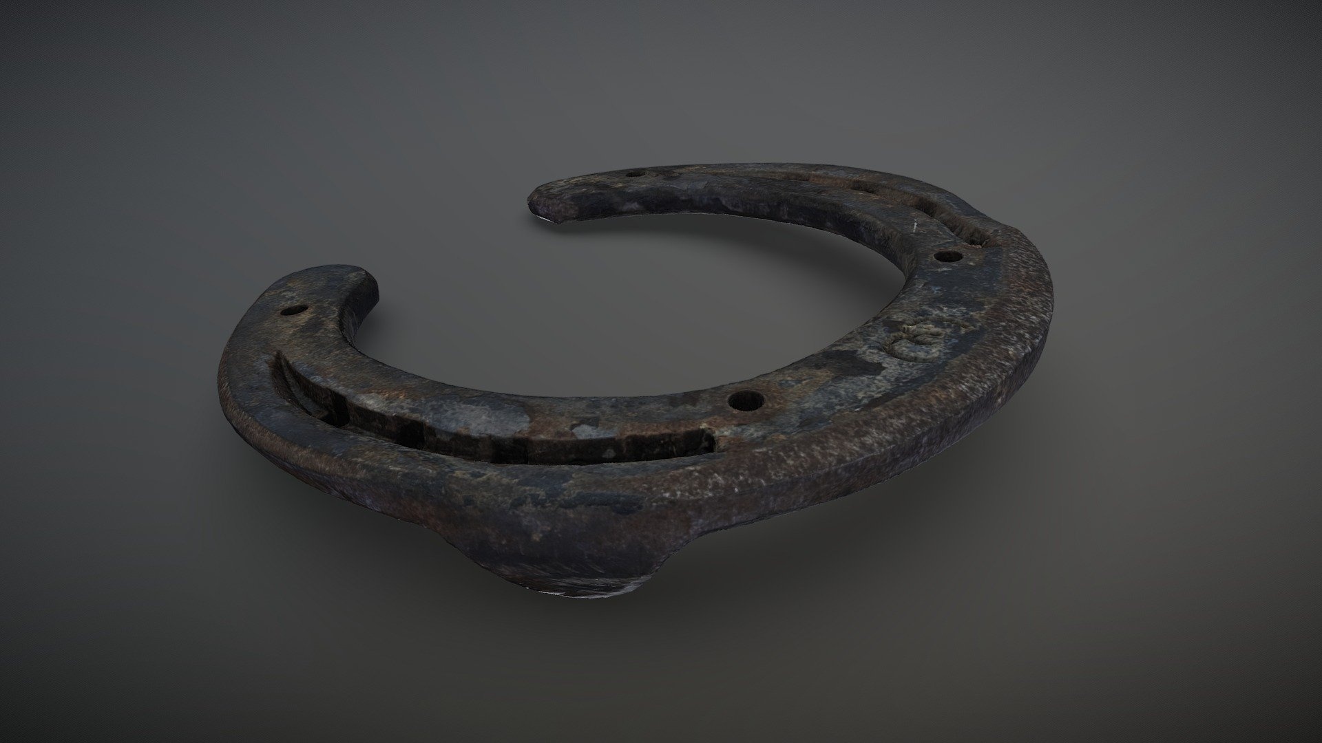 3D scanned rusty horseshoe, Authentic model, DIY projects, Digital art, 1920x1080 Full HD Desktop