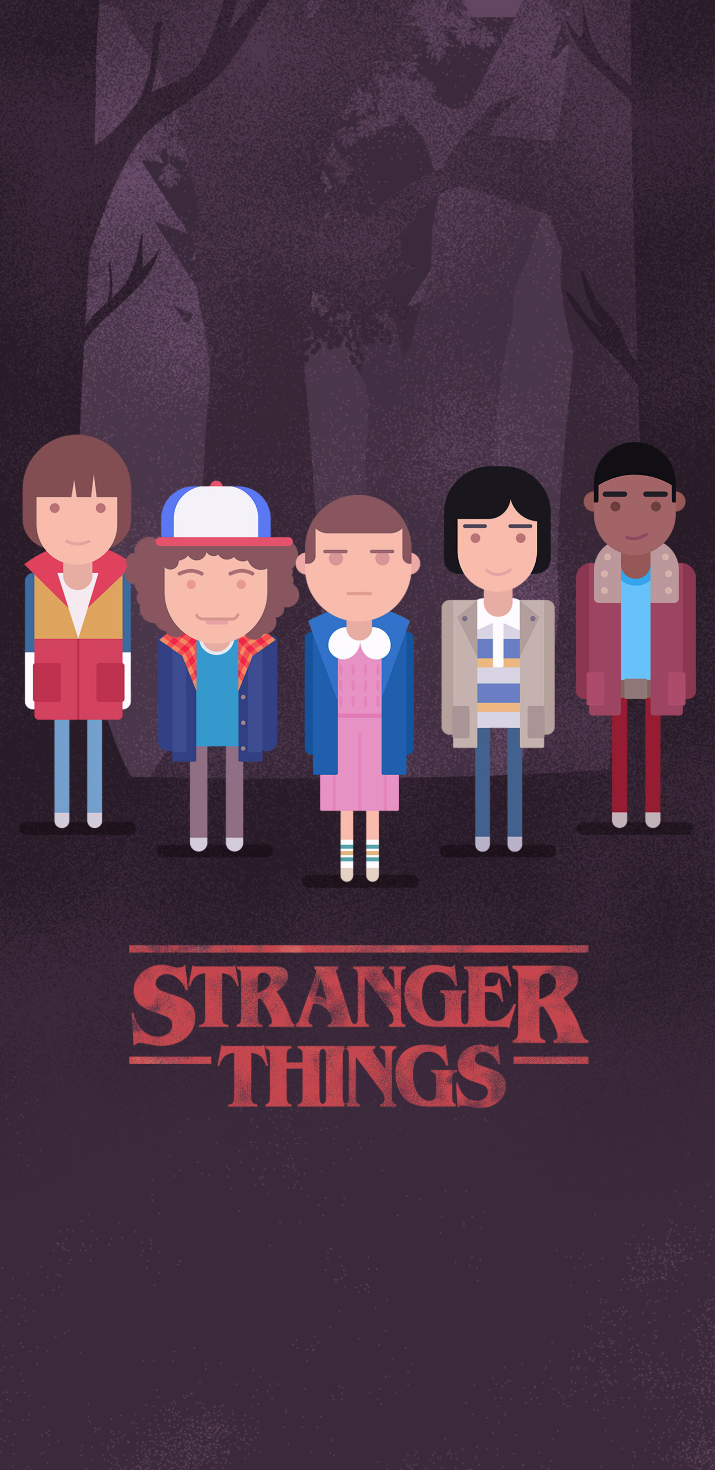 Stranger Things minimalism, Samsung Galaxy wallpapers, QHD HD, Minimalistic design, 1440x2960 HD Phone