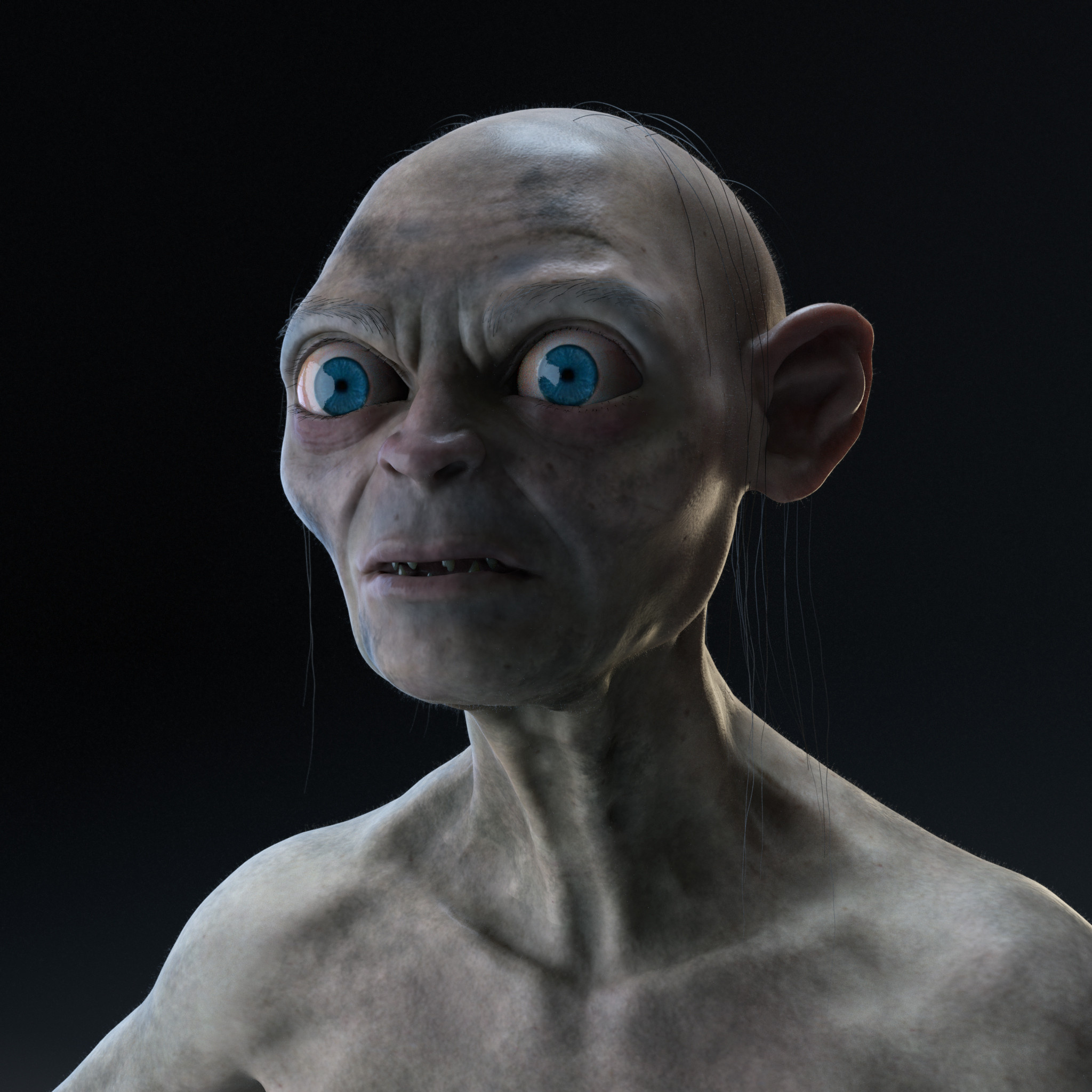 Andreas Mischok, Gollum study, 2050x2050 HD Phone