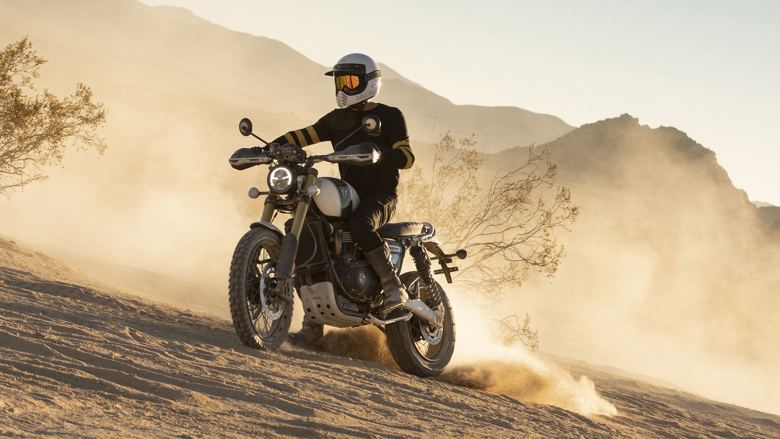 Triumph Scrambler 1200, 2019-2020 models, Top speed test, Motorcycle wallpaper, 3000x1690 HD Desktop