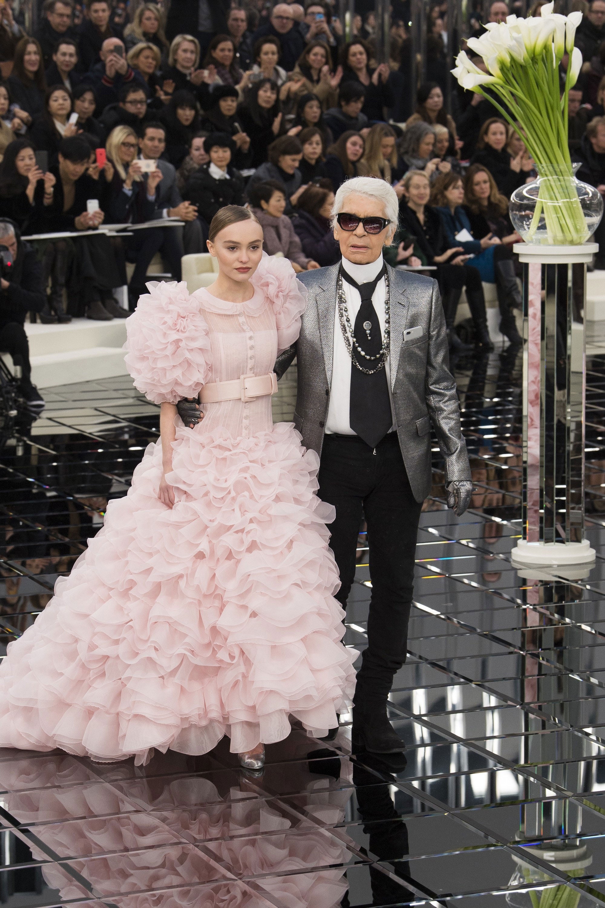 With Karl Lagerfeld, Lily-Rose Depp Wallpaper, 2000x3000 HD Phone