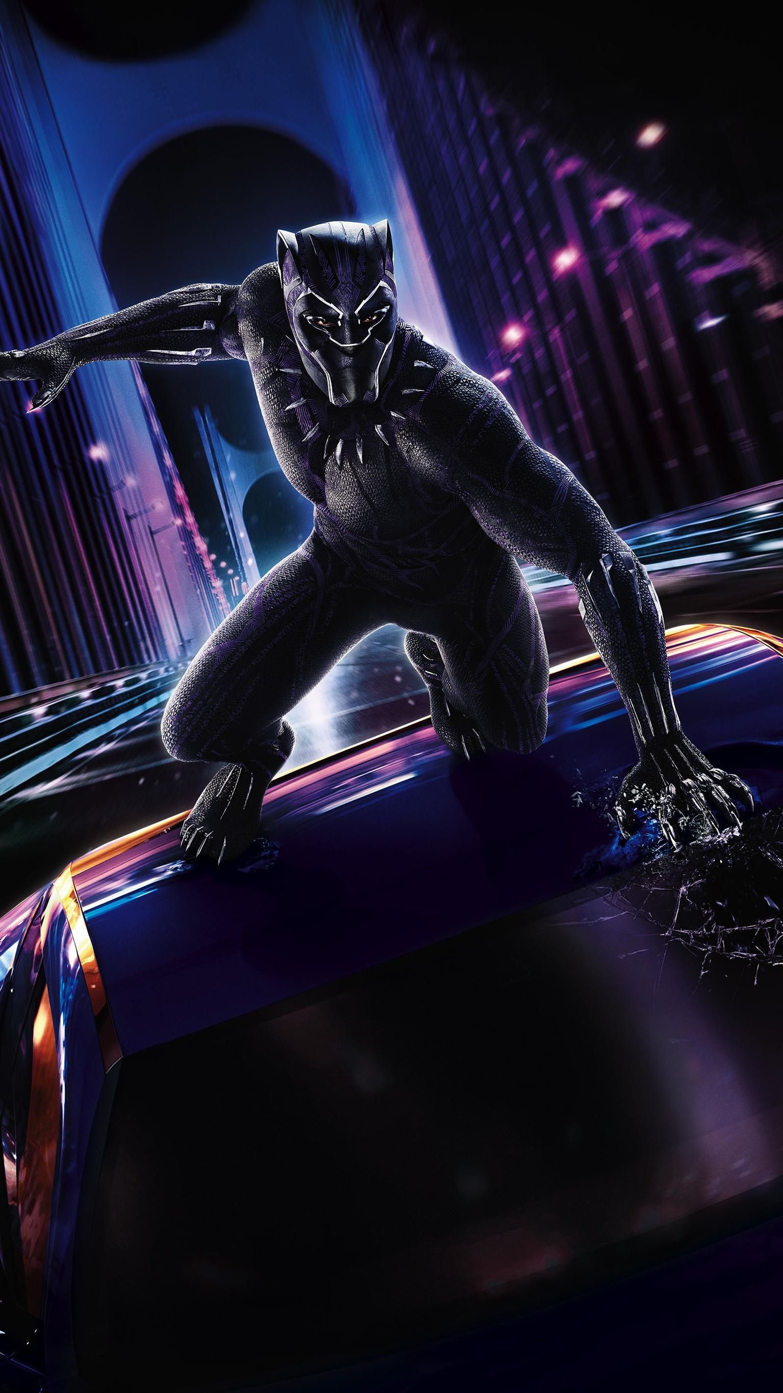 Marvel's black panther, Phone wallpaper, Cinematic masterpiece, Movie poster, 1540x2740 HD Phone