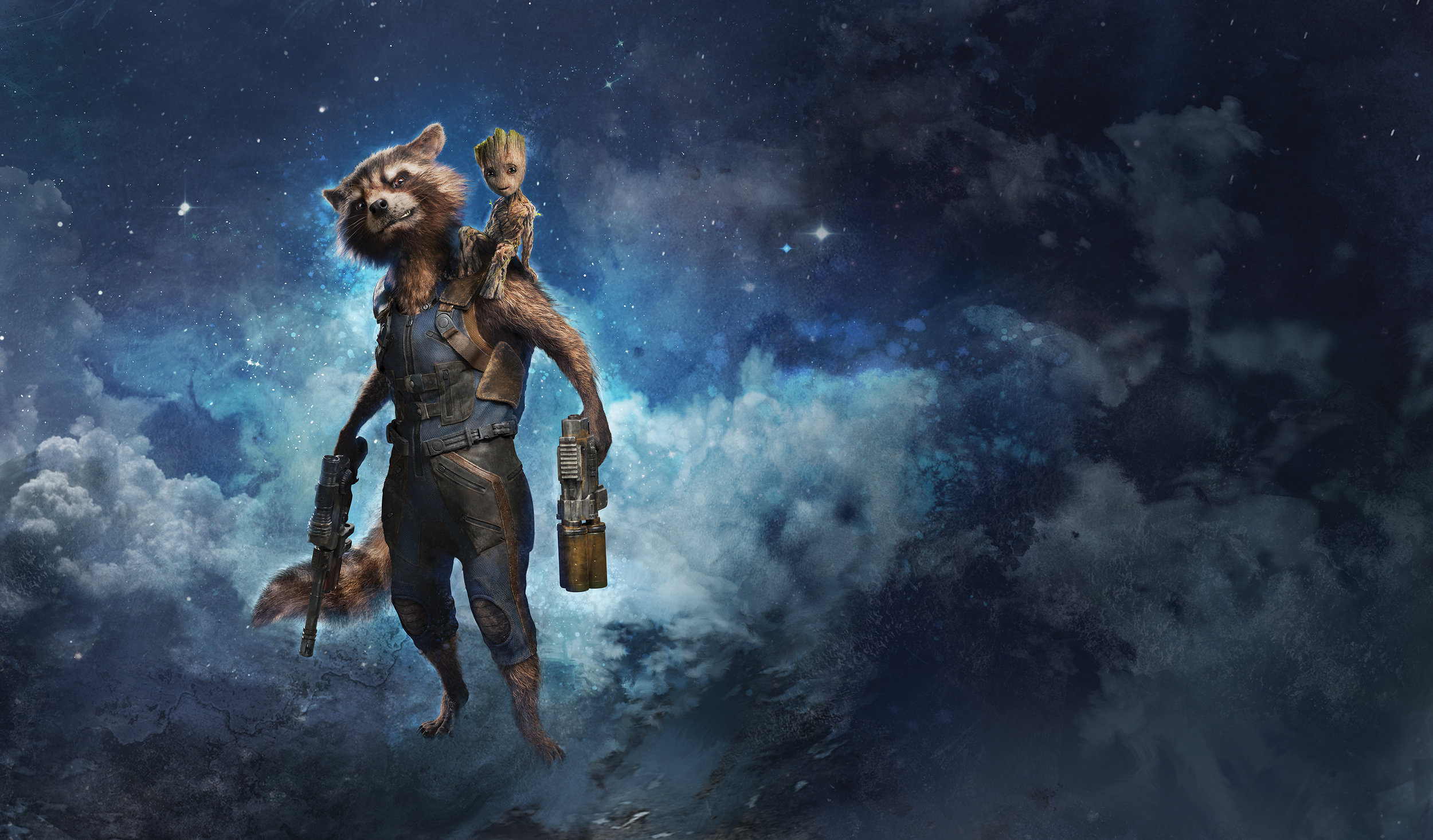 Rocket raccoon and Baby Groot, Summer of Heroes, HD superhero wallpapers, 2500x1470 HD Desktop