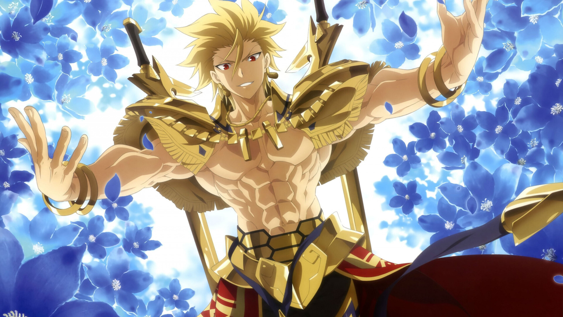 Gilgamesh, Download gold wallpaper, Fate/Stay Night armor, Anime warrior, 1920x1080 Full HD Desktop