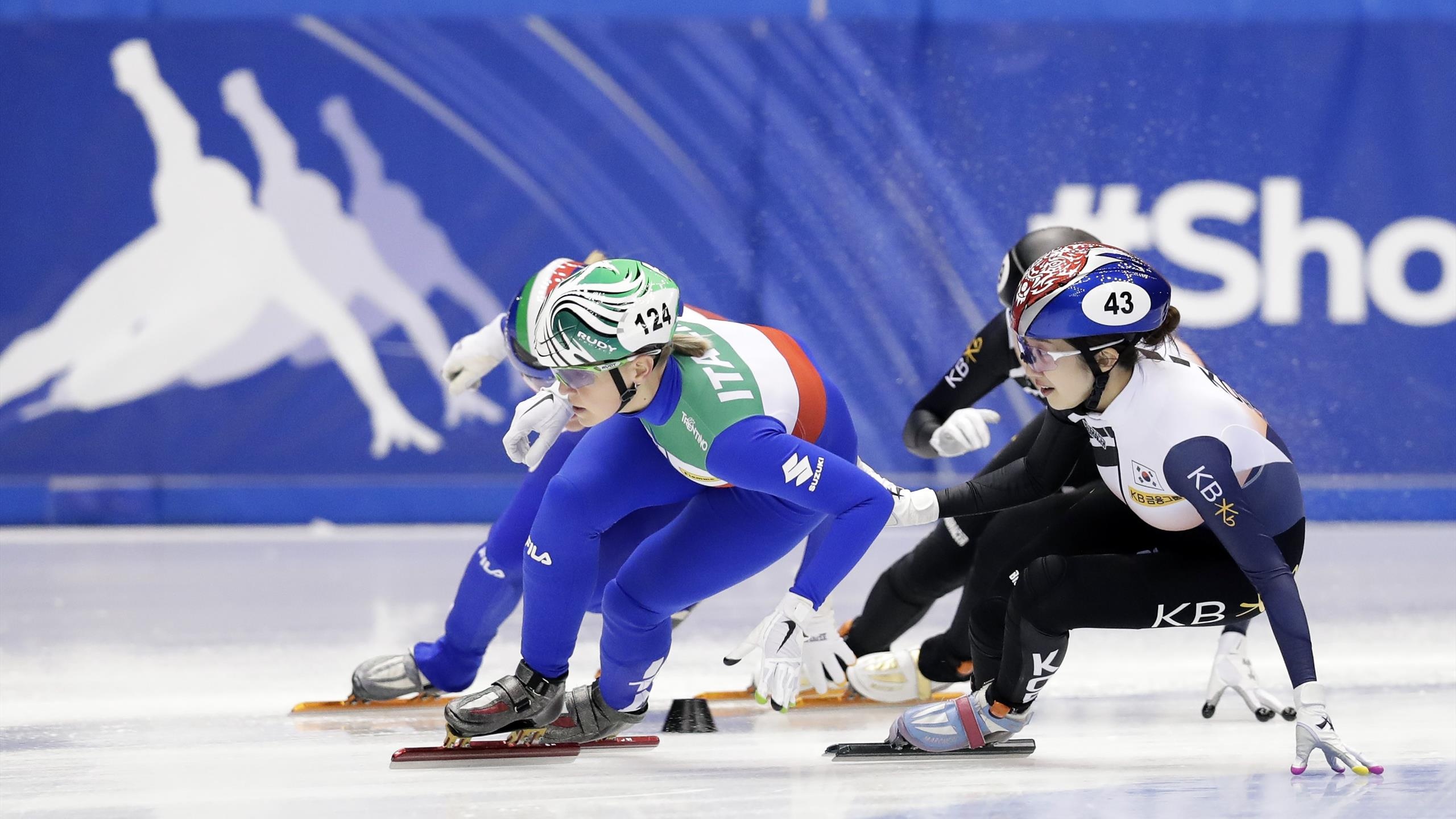 Arianna Fontana, Fotofinish um gold, Pyeongchang 2018, Olympische Spiele, 2560x1440 HD Desktop