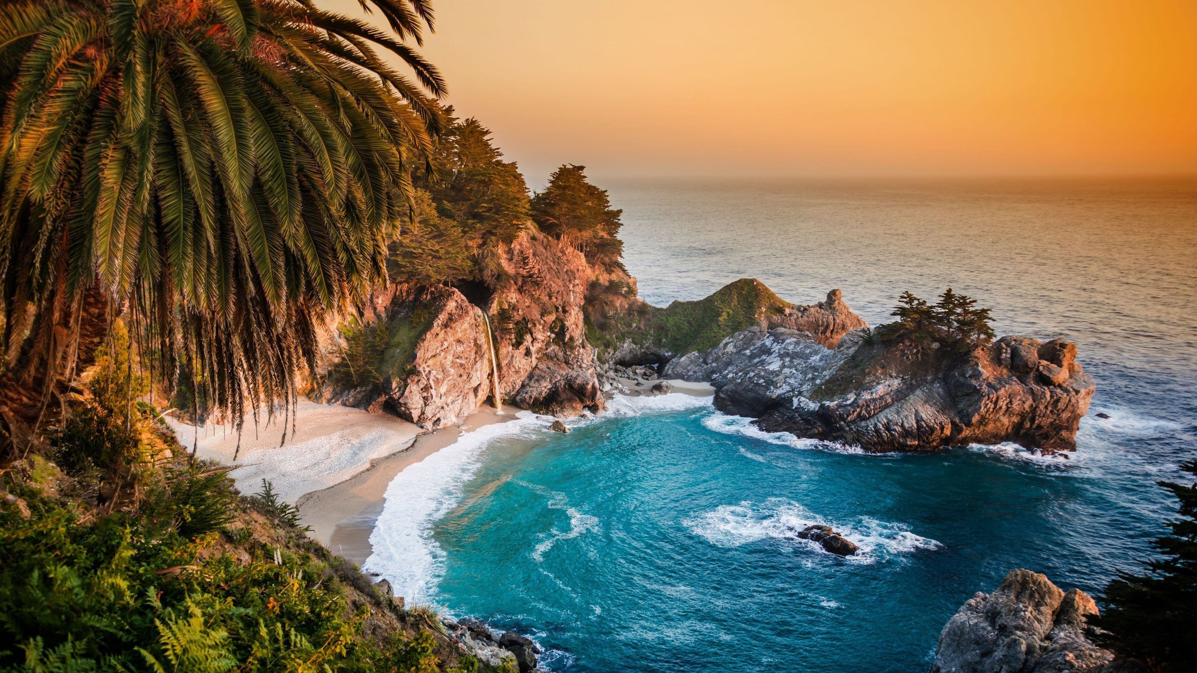 California Coast, Ocean Landscape Wallpaper, 3840x2160 4K Desktop