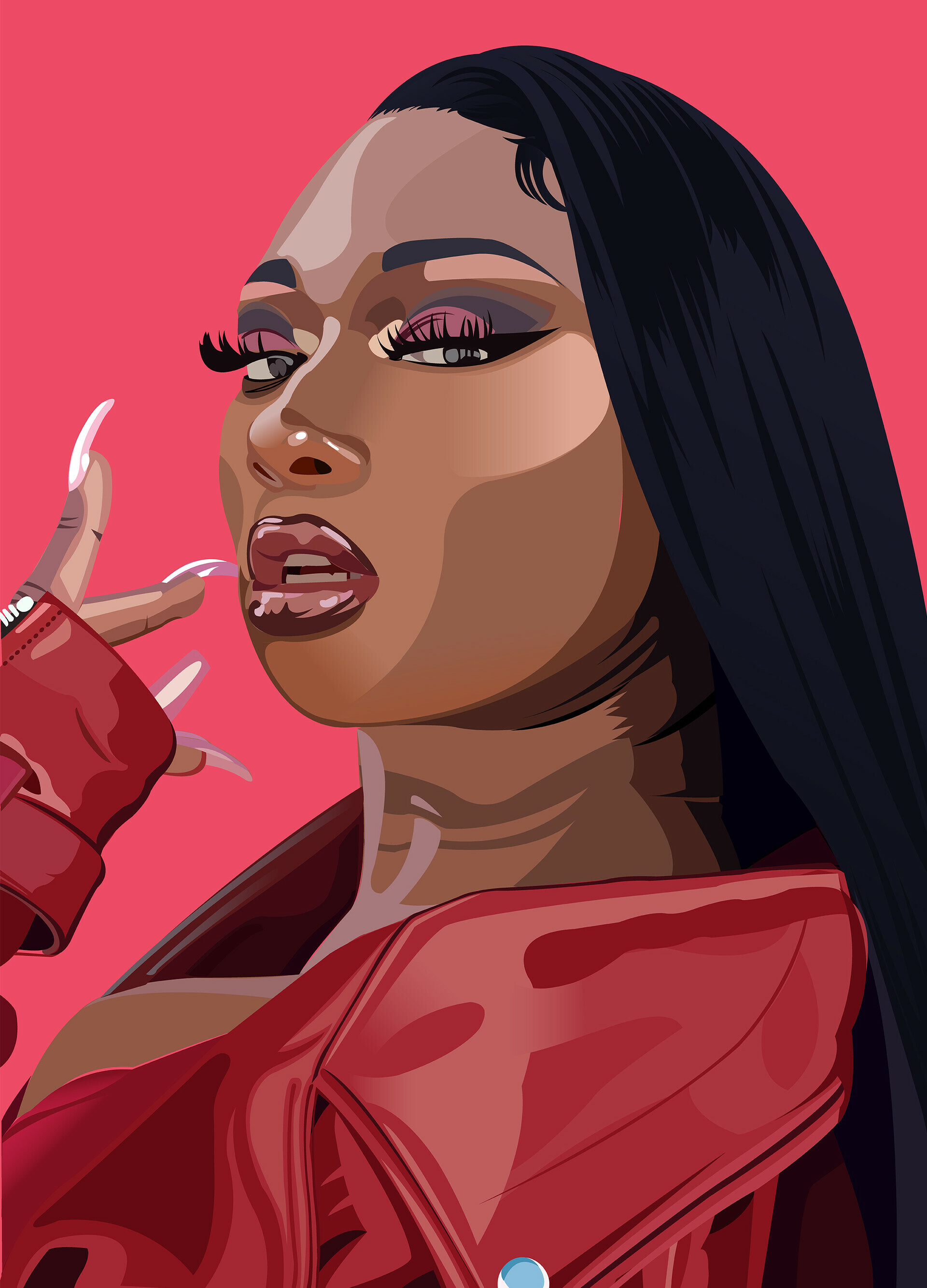 Megan Thee Stallion, Artistic visuals, Creative expression, Phenomenal talent, 1920x2670 HD Phone