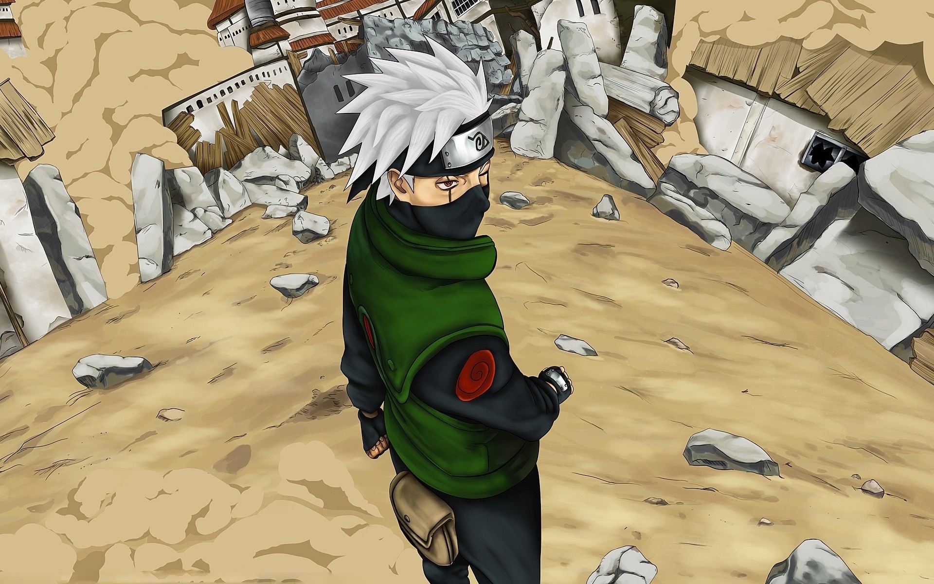 Wallpaper Konoha Kakashi Naruto, Symbolic representation, Nostalgic vibes, Unbreakable bond, 1920x1200 HD Desktop