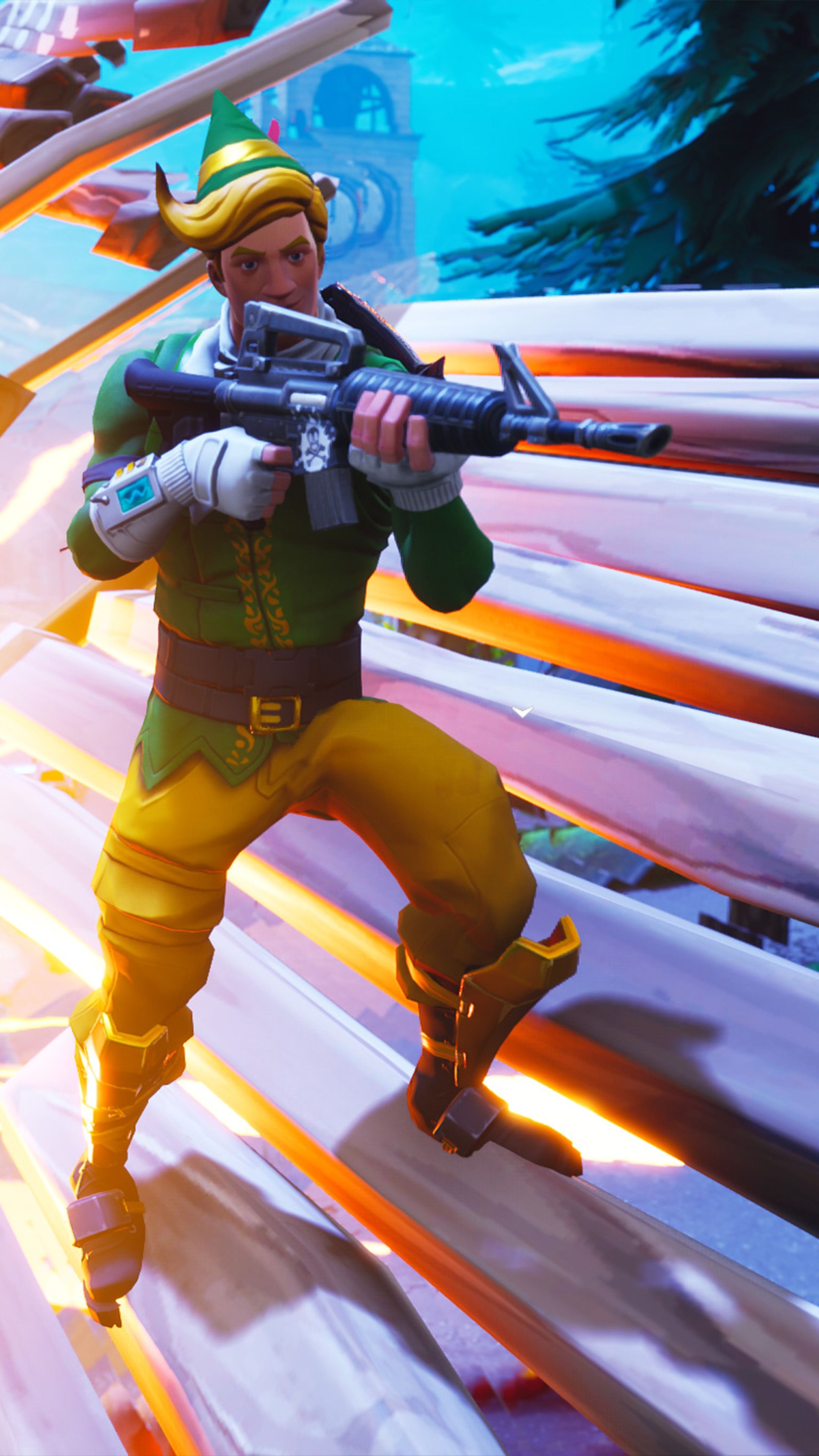 Battle Royale Game, Fortnite Christmas wallpapers, Festive gaming spirit, 2160x3840 4K Phone