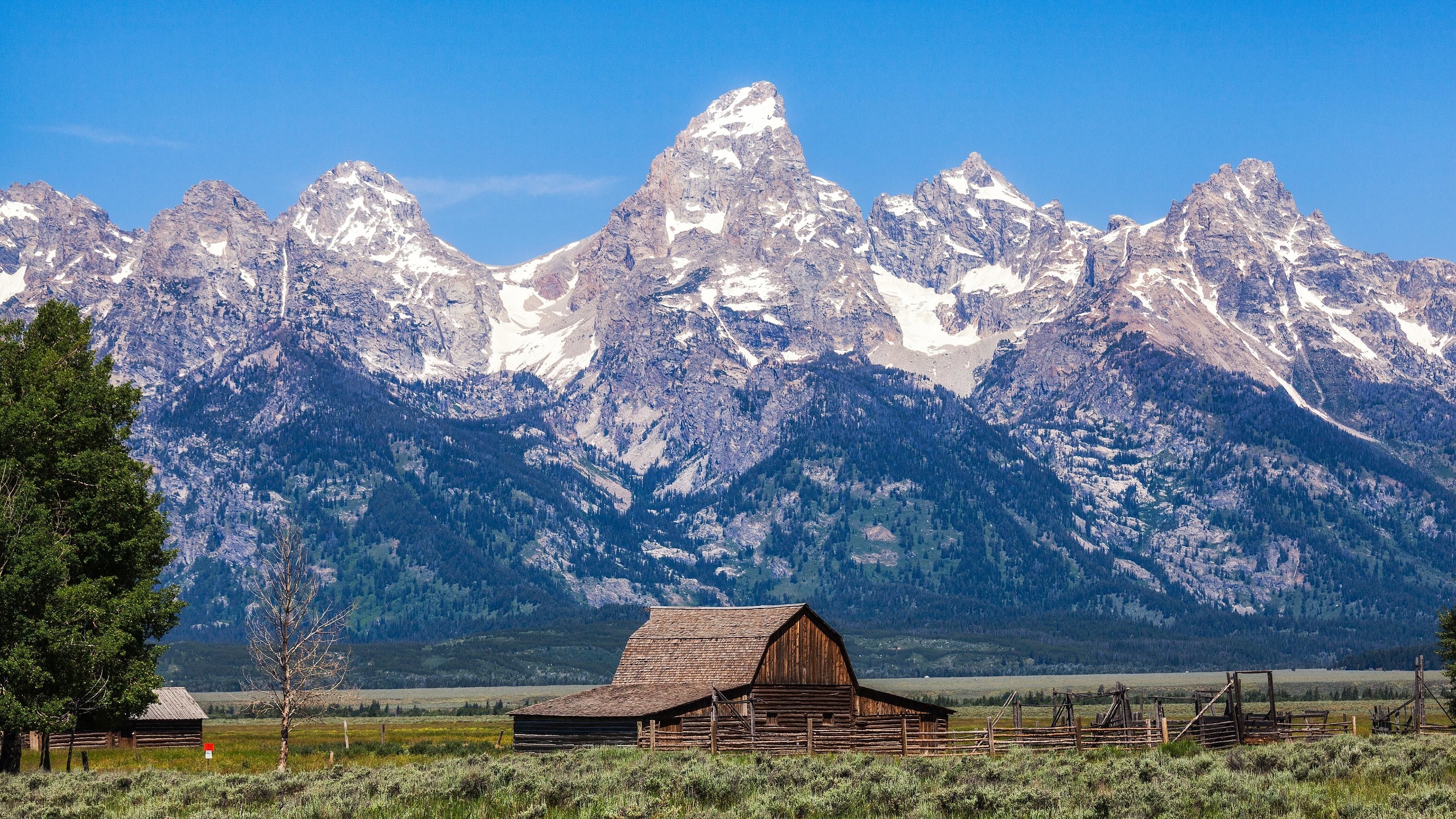 T. A. Moulton Barn, Grand Teton National Park Wallpaper, 3840x2160 4K Desktop