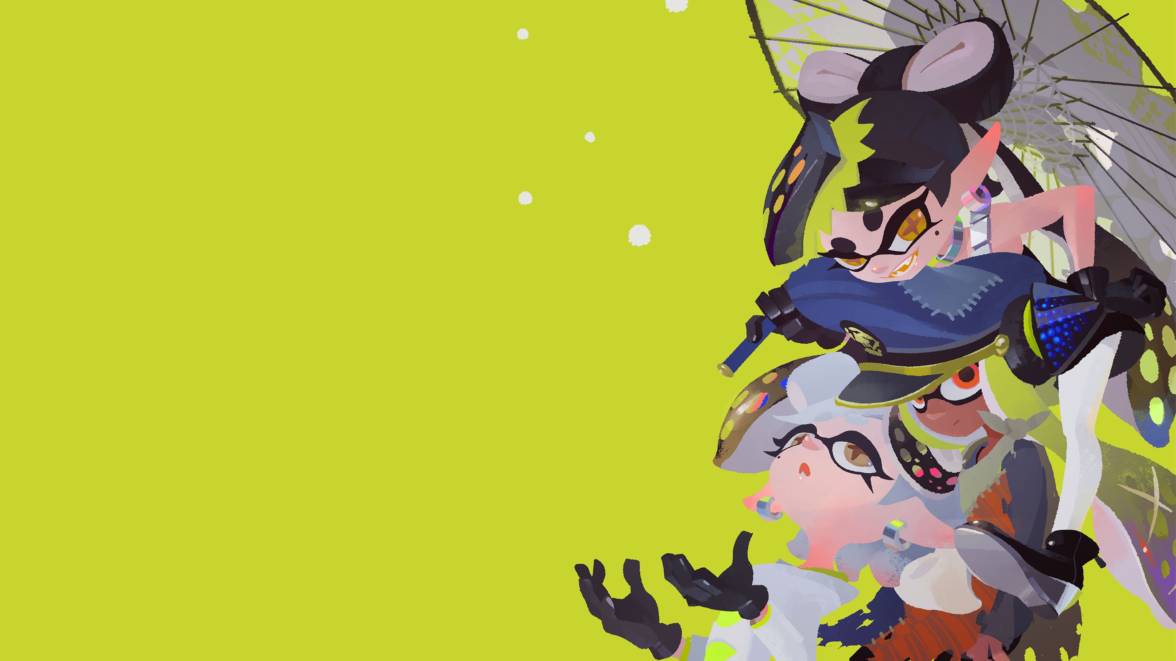 Splatoon 3, Artwork wallpaper, Cat with monocle, Gaming aesthetics, 3840x2160 4K Desktop