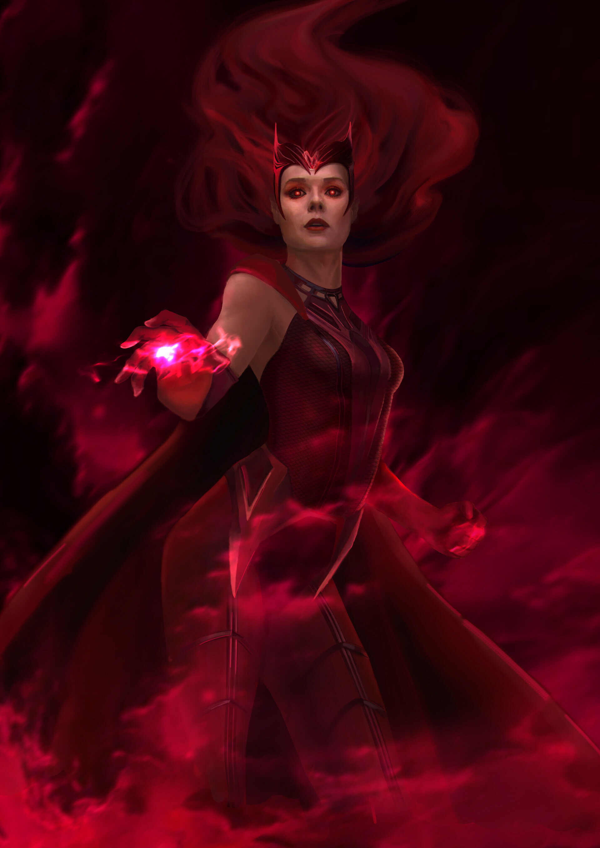 WandaVision, Scarlet Witch, Wanda Maximoff, 1920x2720 HD Phone