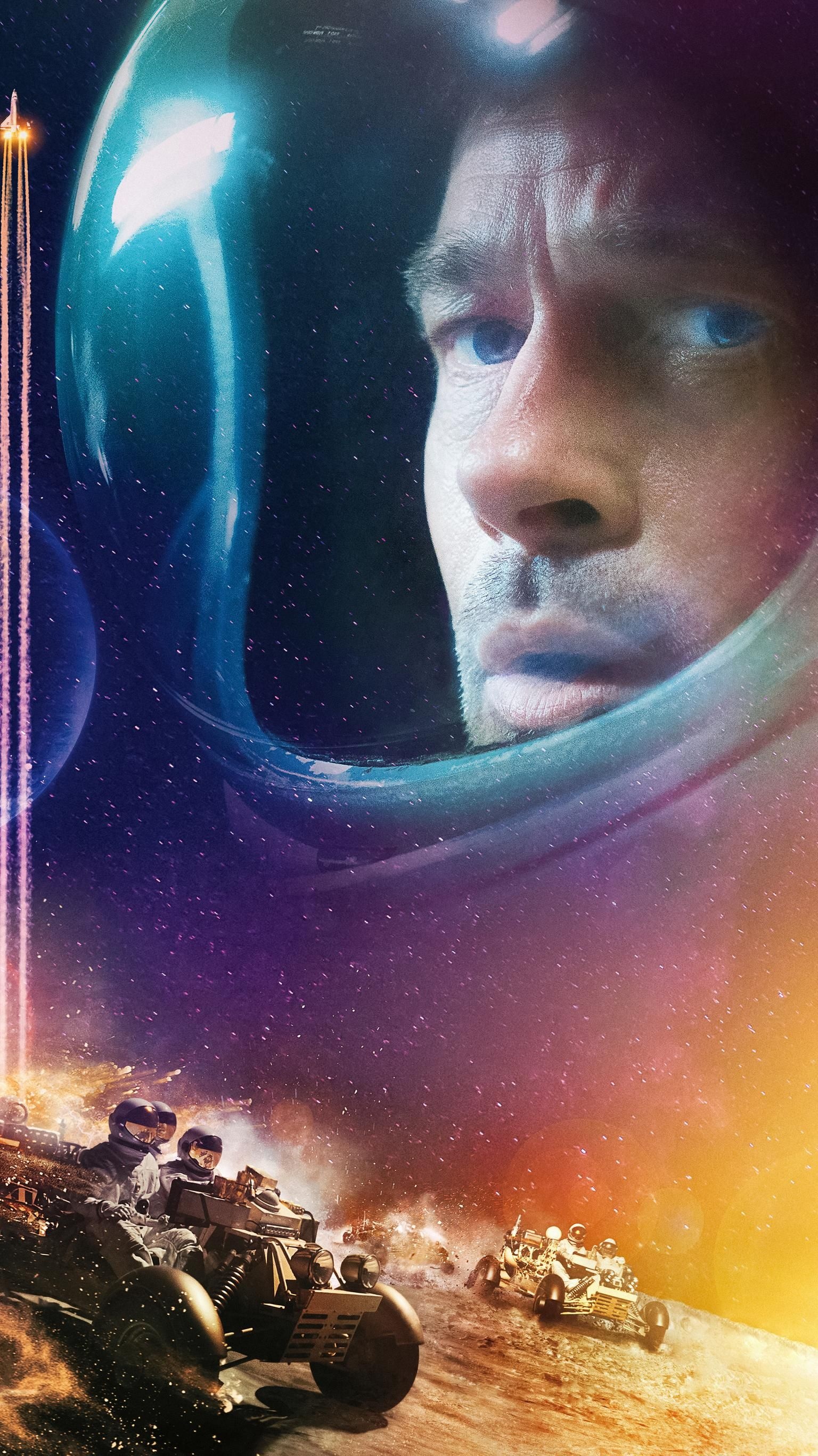 Ad Astra 2019 phone wallpaper, Captivating imagery, Movie mania, Brad Pitt, 1540x2740 HD Phone