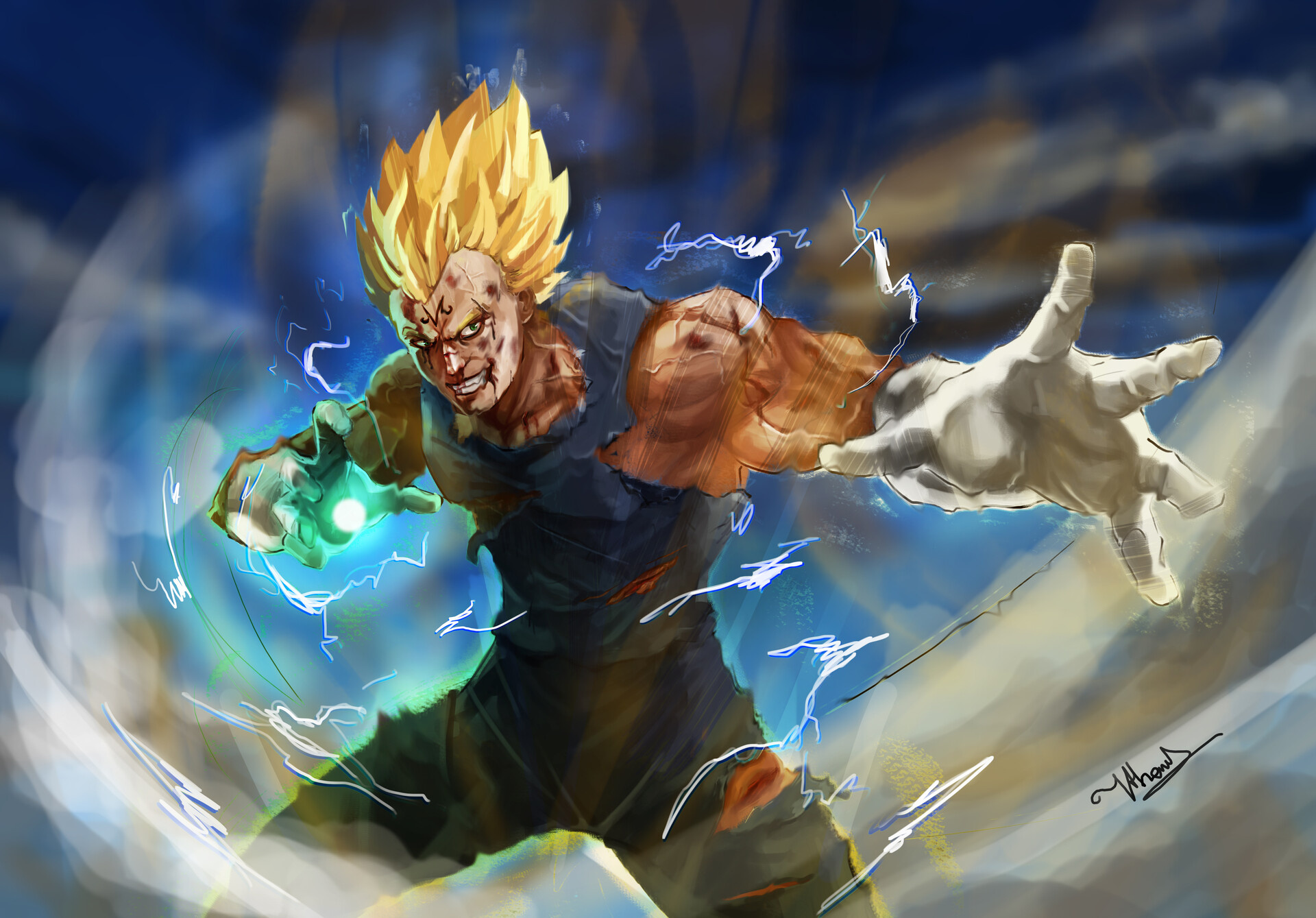 ArtStation, Majin Vegeta, 1920x1340 HD Desktop