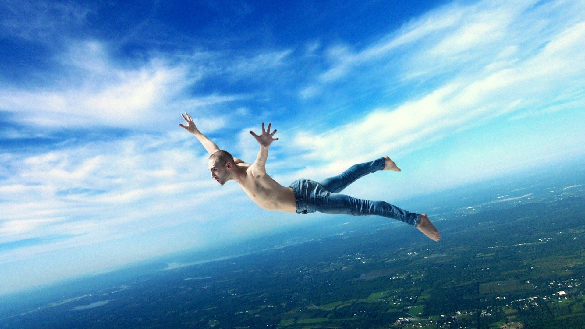 Falling from the sky, Splendid backgrounds, Aerial spectacles, Captivating moments, 1920x1080 Full HD Desktop