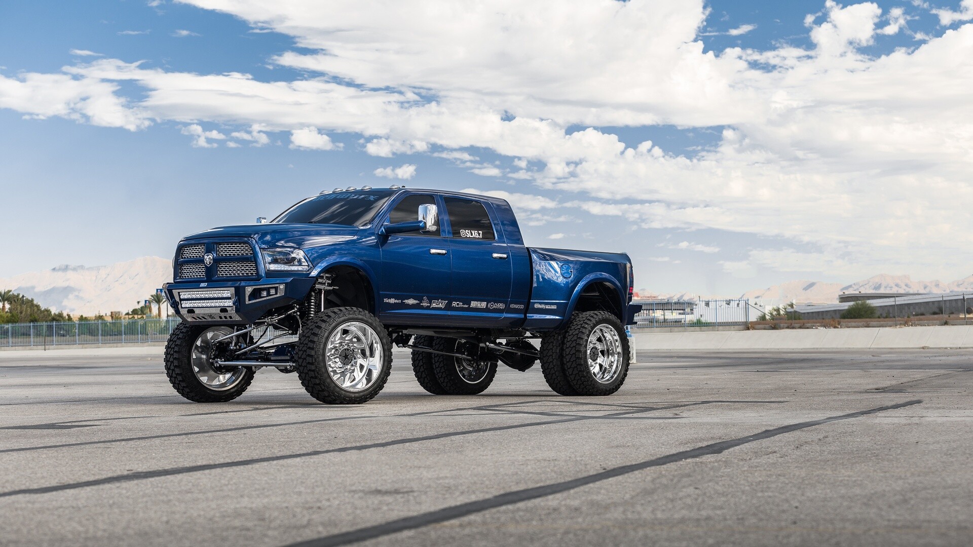 Ram Pickup, Dodge truck, Ram tuning, Chrome lifted, 1920x1080 Full HD Desktop