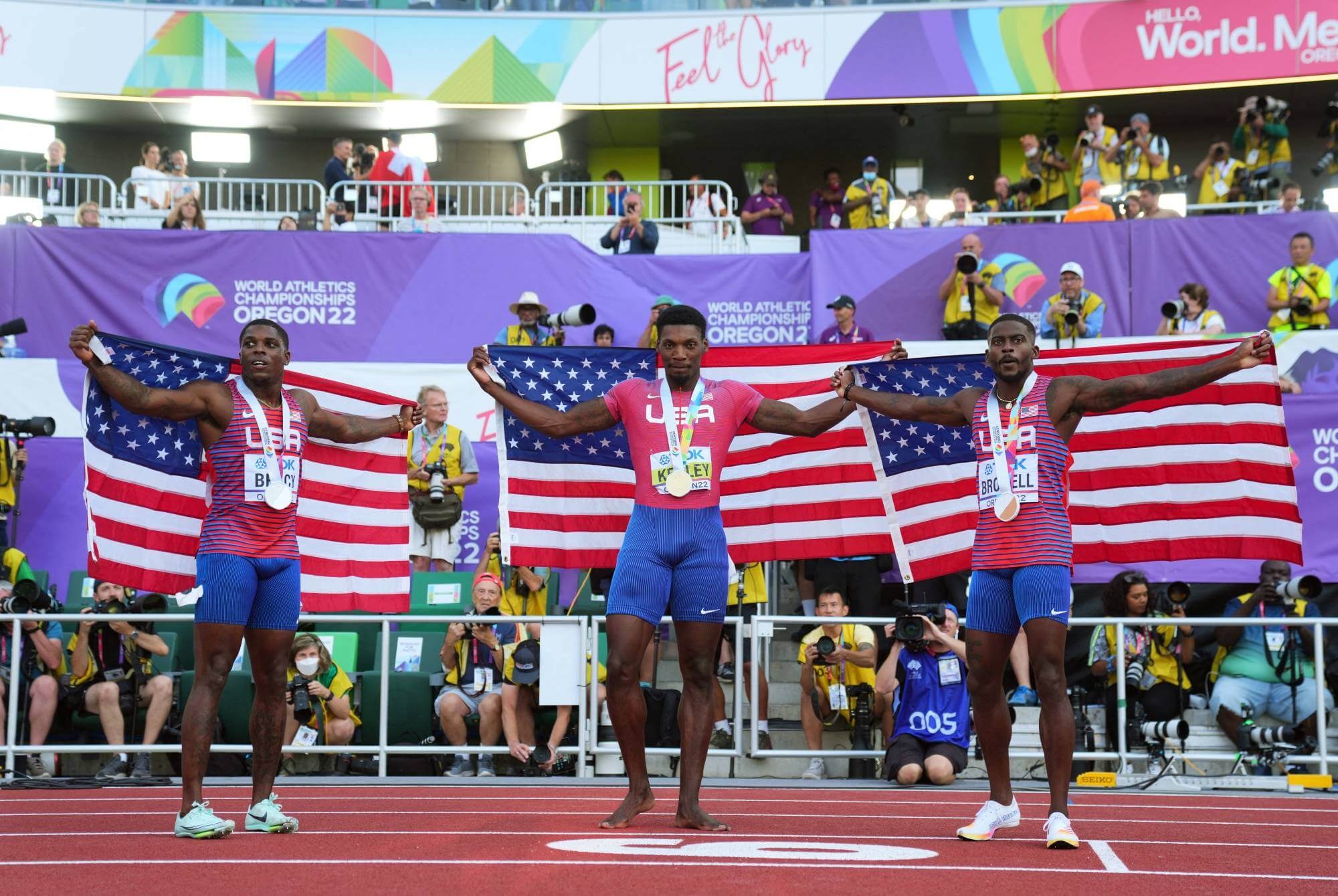 Fred Kerley, US sweep, Men's 100 meter final, Dominant performance, 2000x1340 HD Desktop