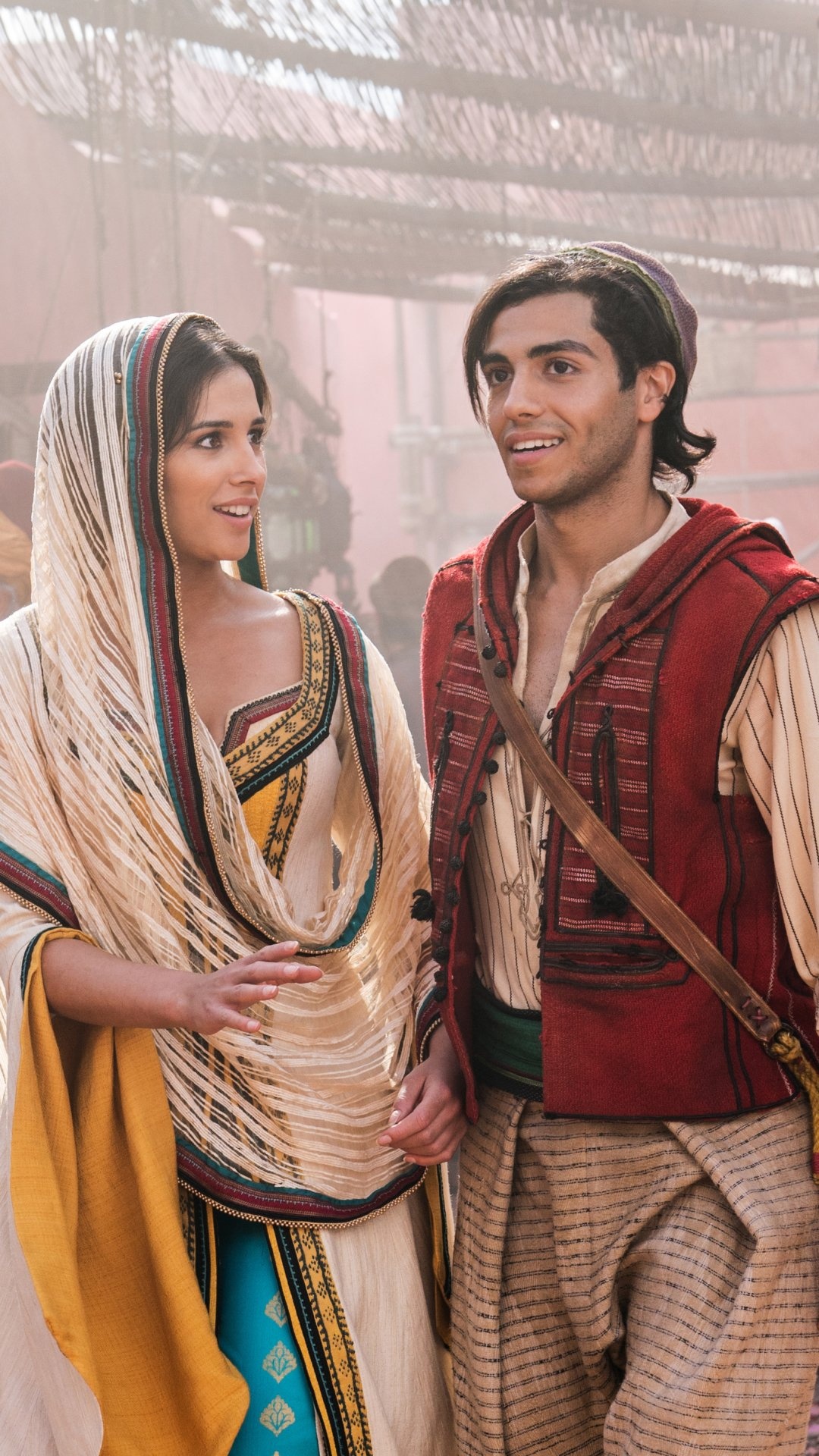 Naomi Scott, Aladdin movie, 1080x1920 Full HD Phone