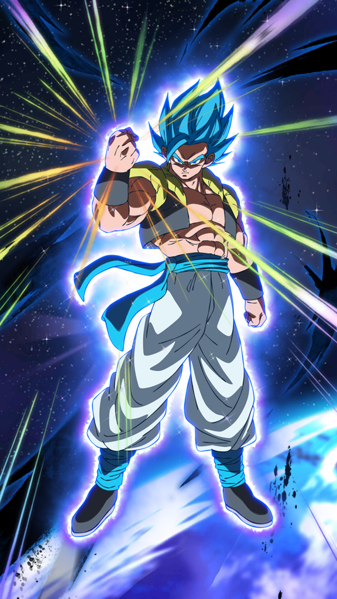 Gogeta, Super Saiyan Blue form, Powerful fusion, Anime character, 1080x1920 Full HD Phone