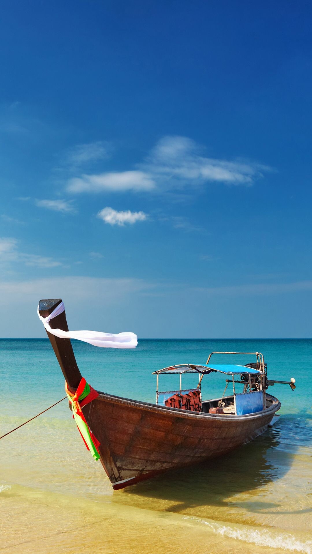 Beautiful Thailand beaches, Tranquil boats, Tropical paradise, Breathtaking views, 1080x1920 Full HD Phone