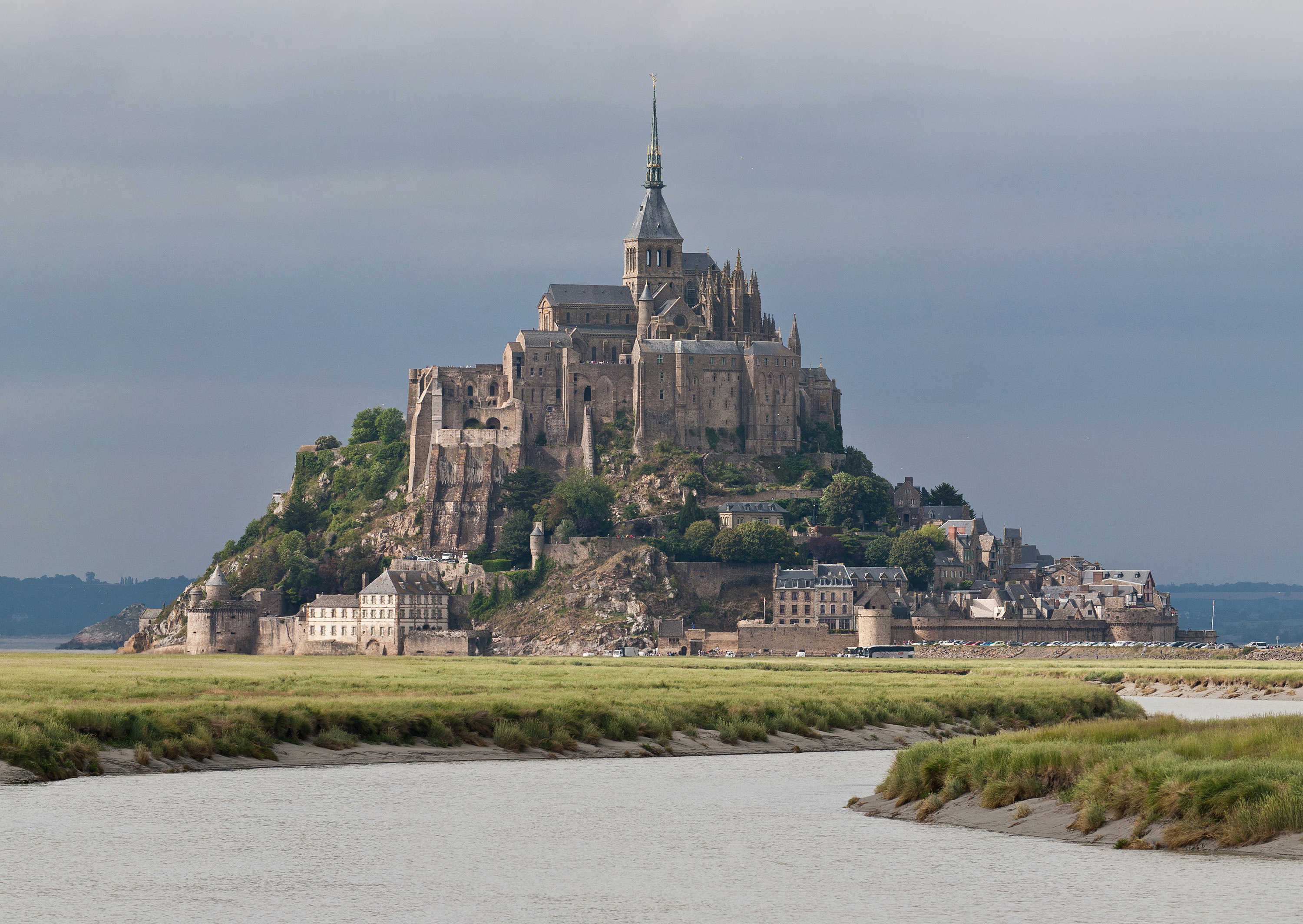 Mont St. Michel, Desktop wallpaper, 3000x2130 HD Desktop