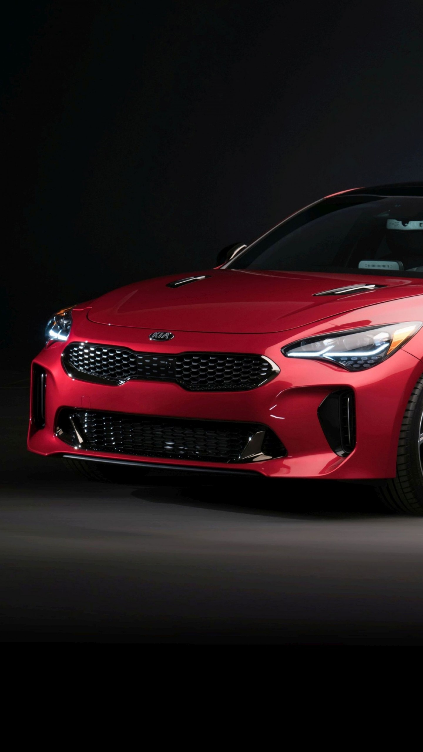 Kia Stinger, 2018 model, 4K resolution, Striking design, 1440x2560 HD Phone