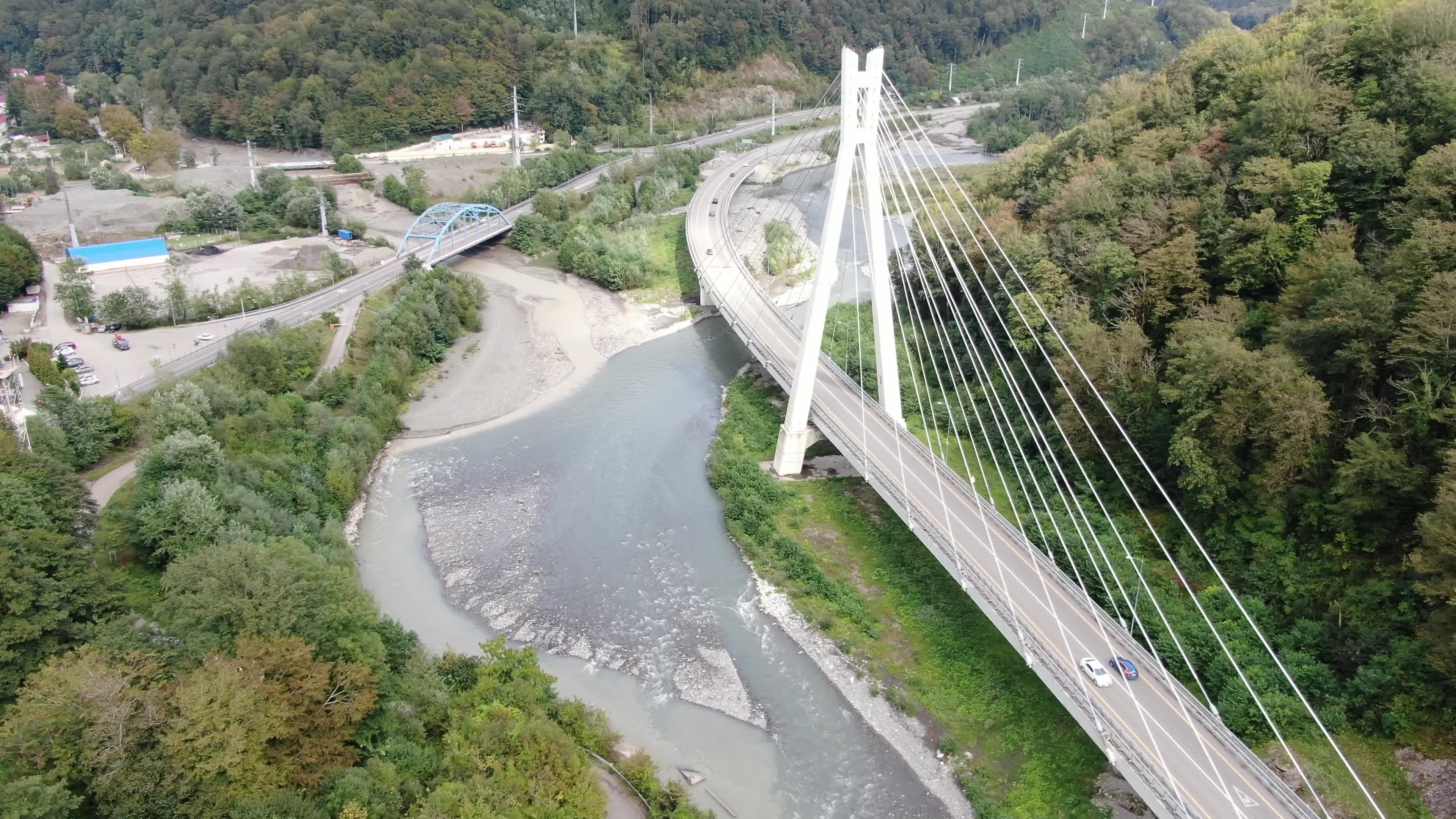 Ob River, Travels, Cable stayed bridge, Krasnaya Polyana, 3840x2160 4K Desktop