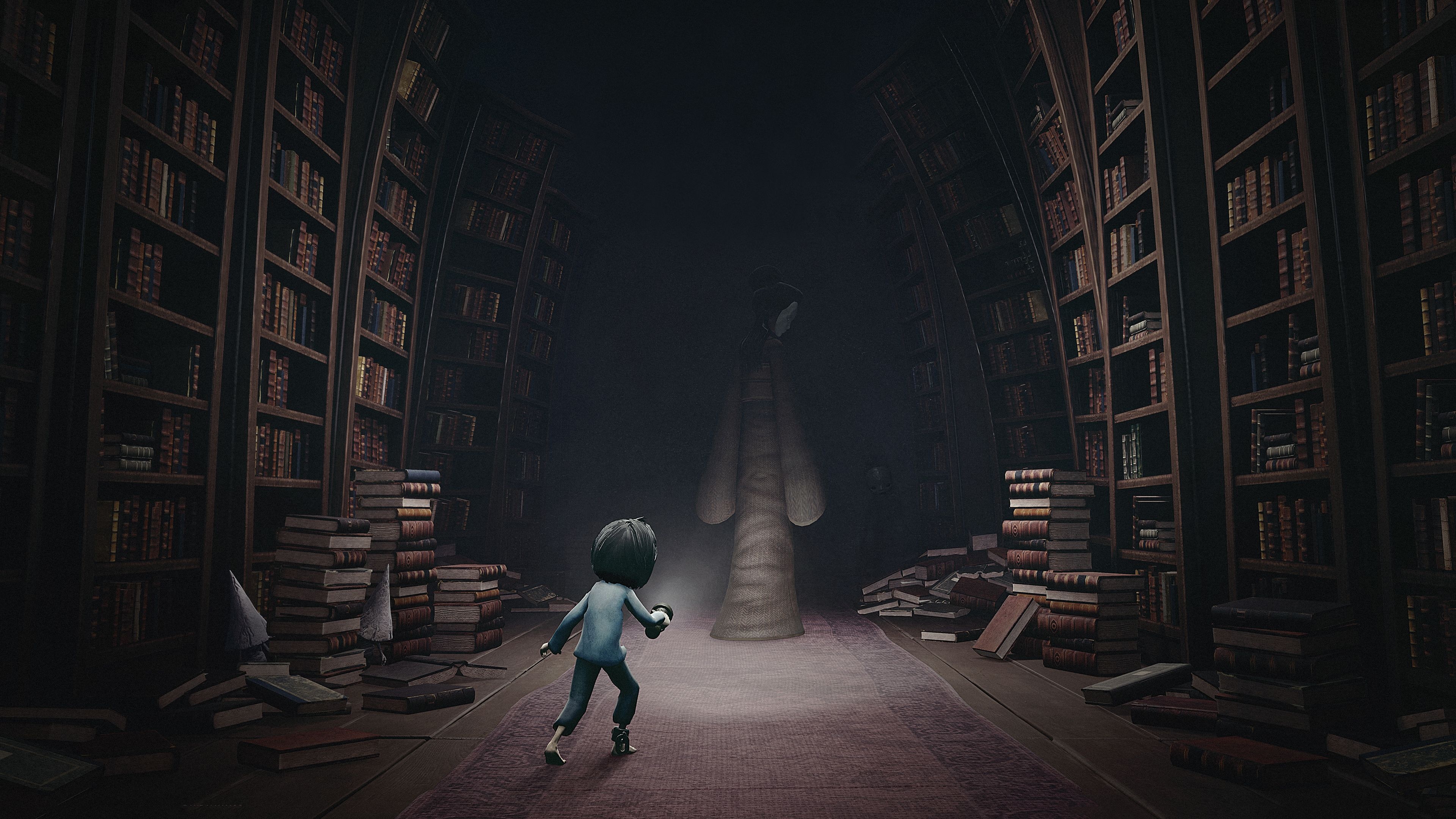 Platform Game, Dark and eerie, Little Nightmares, Terrifying atmosphere, 3840x2160 4K Desktop