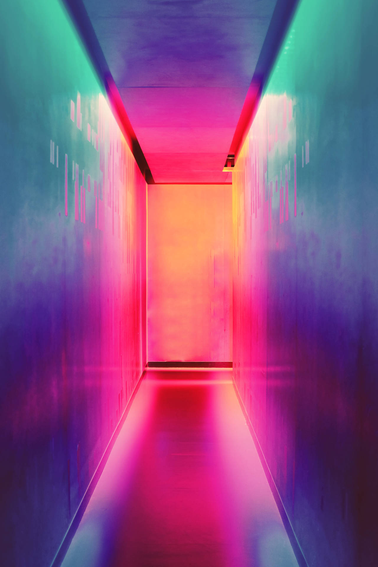 Neon hallway, Cool Phone Backgrounds Wallpaper, 1280x1920 HD Phone