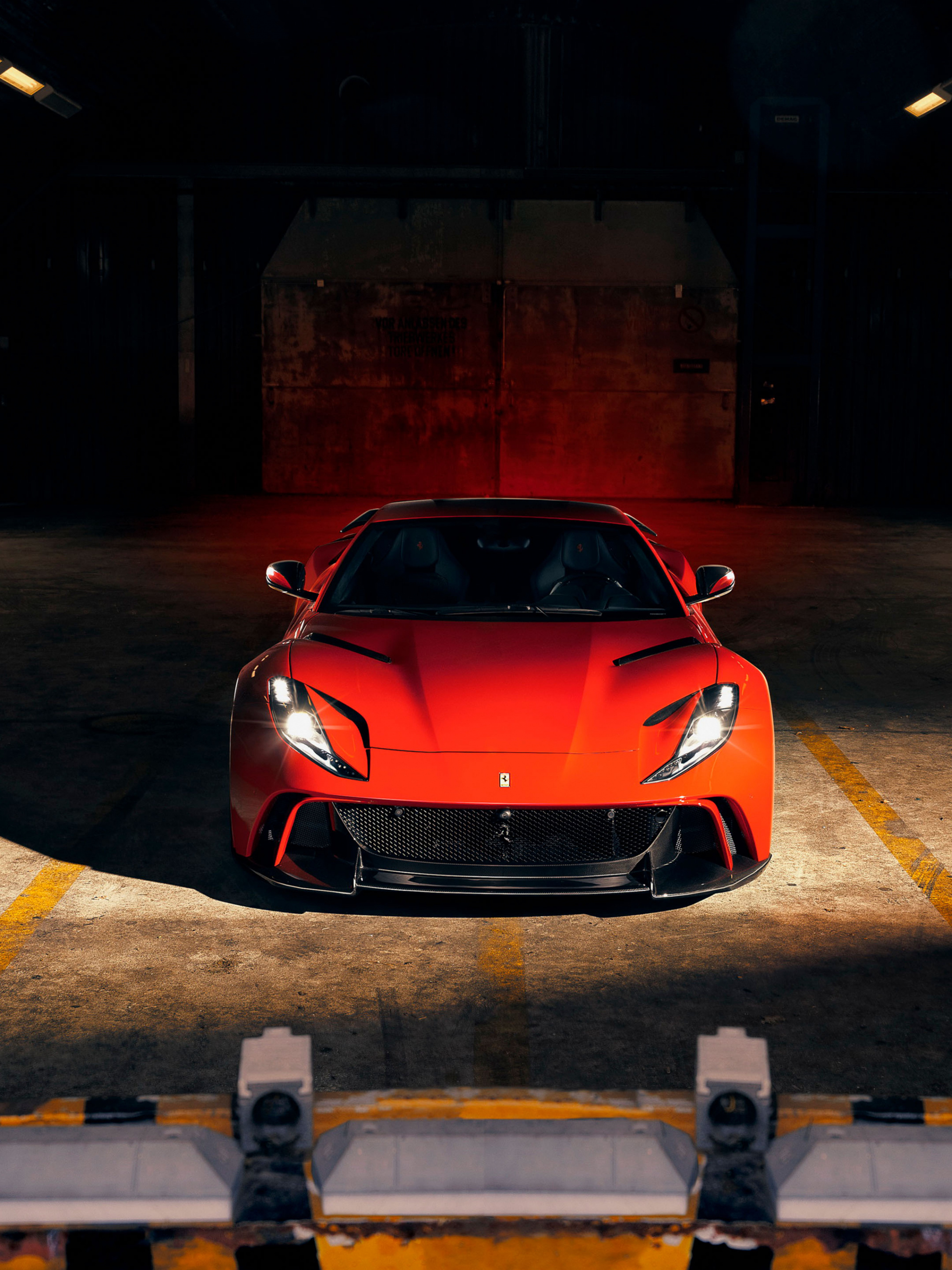 Ferrari 812 Superfast, N Largo edition, Ultra HD mobile wallpaper, Ferrari logo, 2050x2740 HD Phone