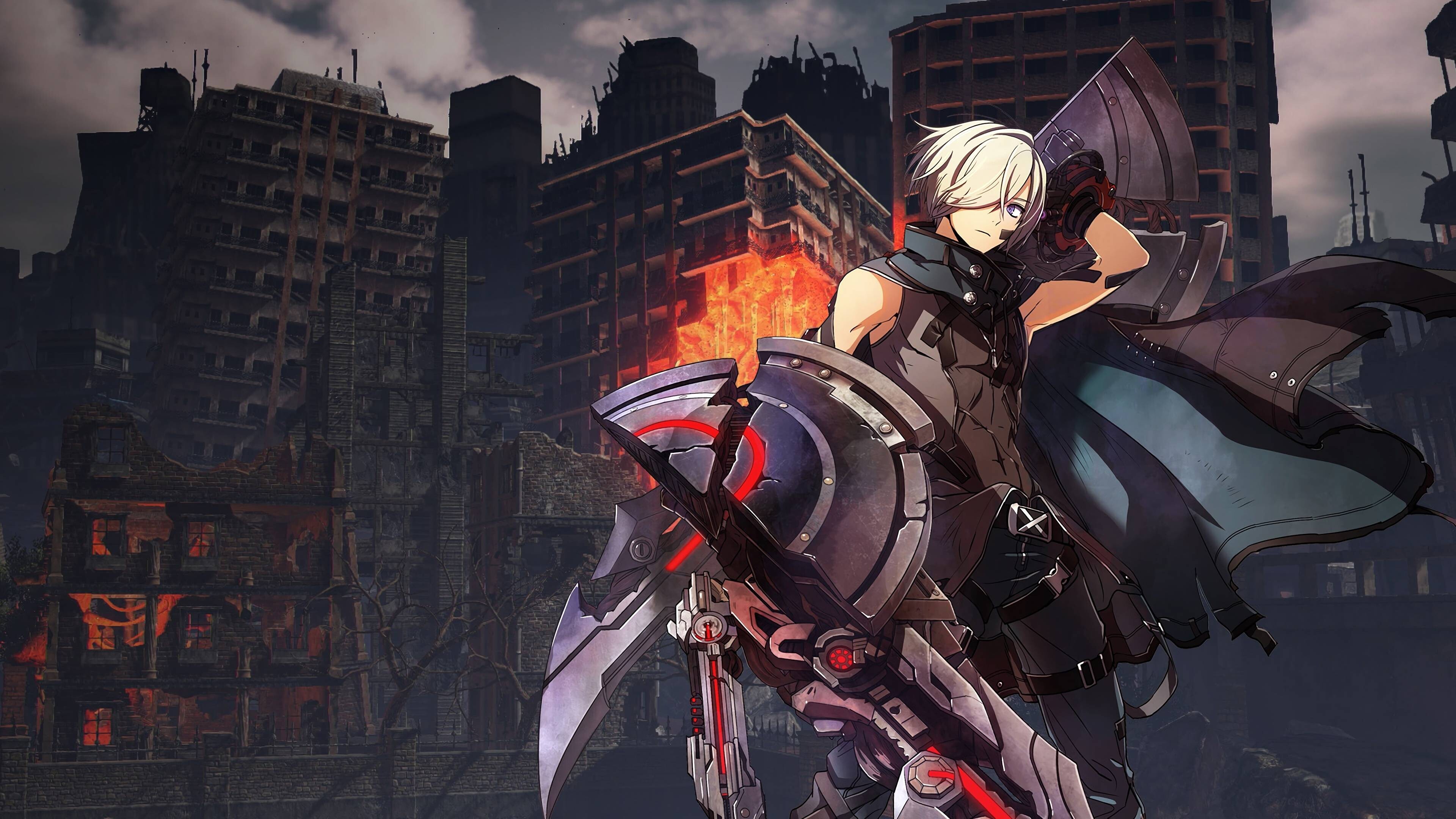 God Eater (TV series), Anime action, Intense battles, Post-apocalyptic world, 3840x2160 4K Desktop