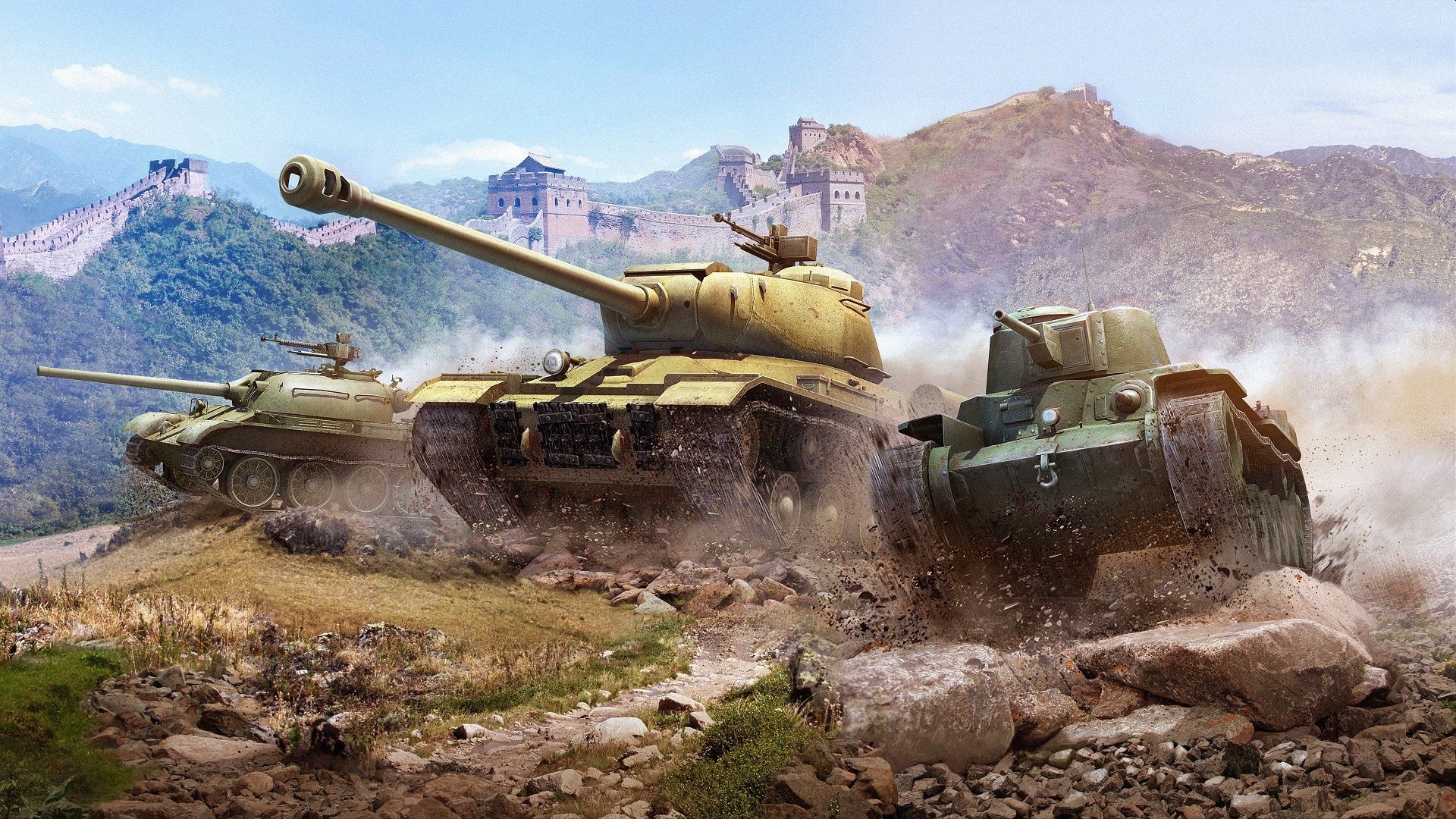 World of Tanks, Millions of players, PCGamesn, Play, 1920x1080 Full HD Desktop