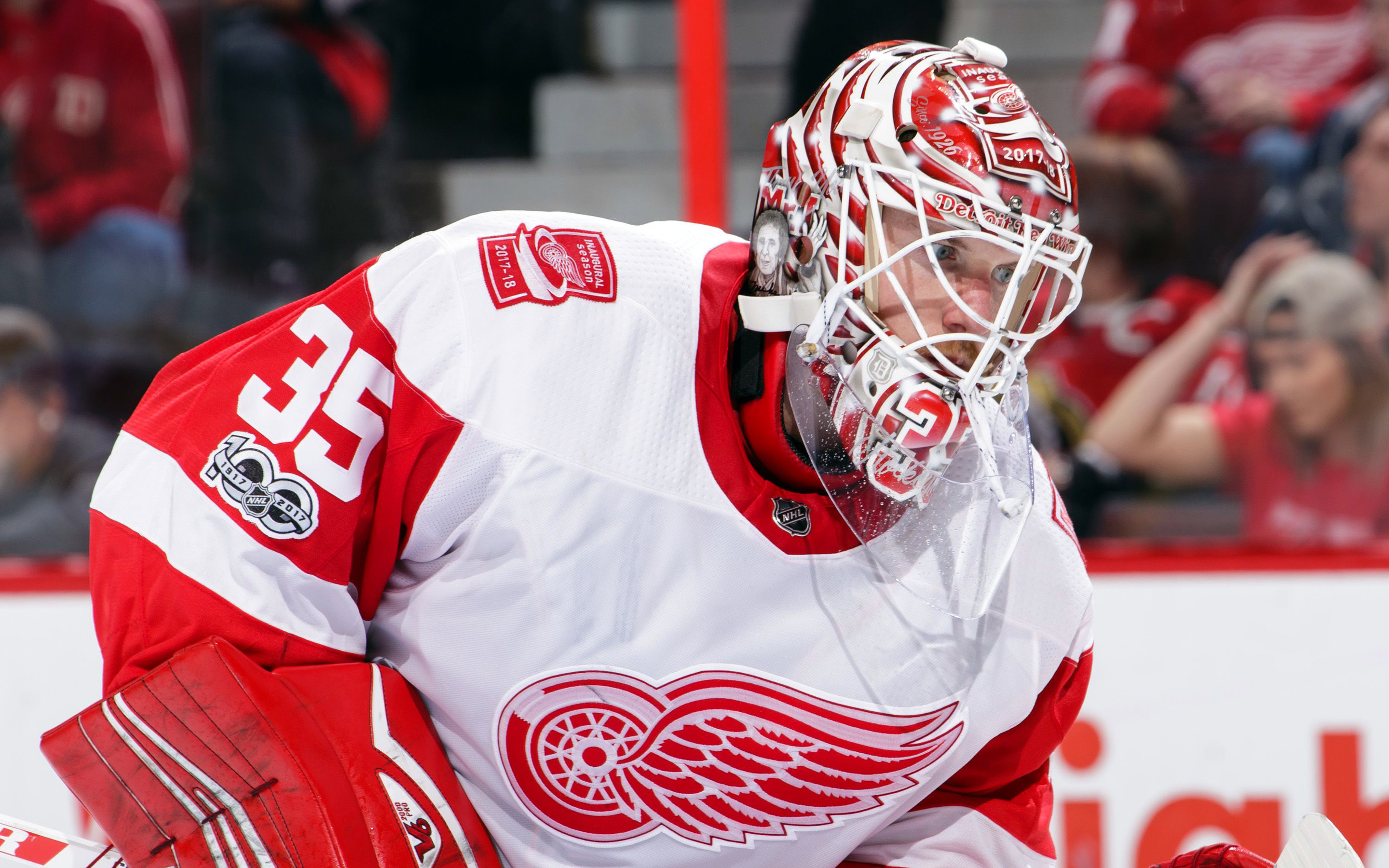 Goaltender Jimmy Howard, Red Wings pride, 2880x1800 HD Desktop