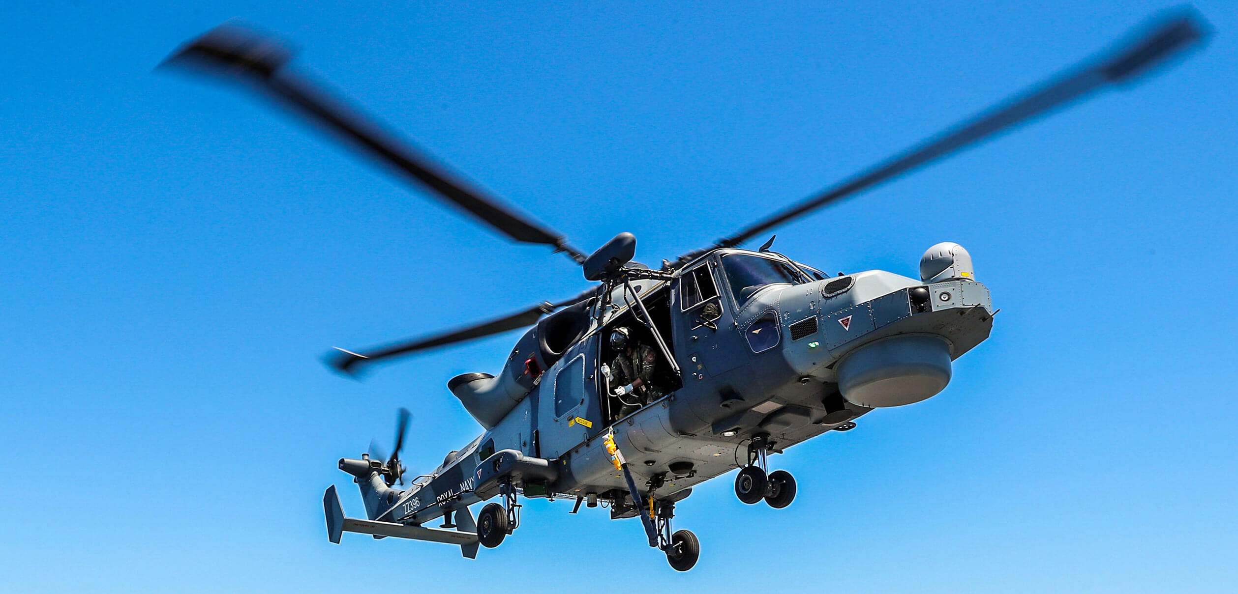 AgustaWestland, Wildcat multi-role helicopter, Royal Navy, Navy Lookout, 2520x1210 Dual Screen Desktop