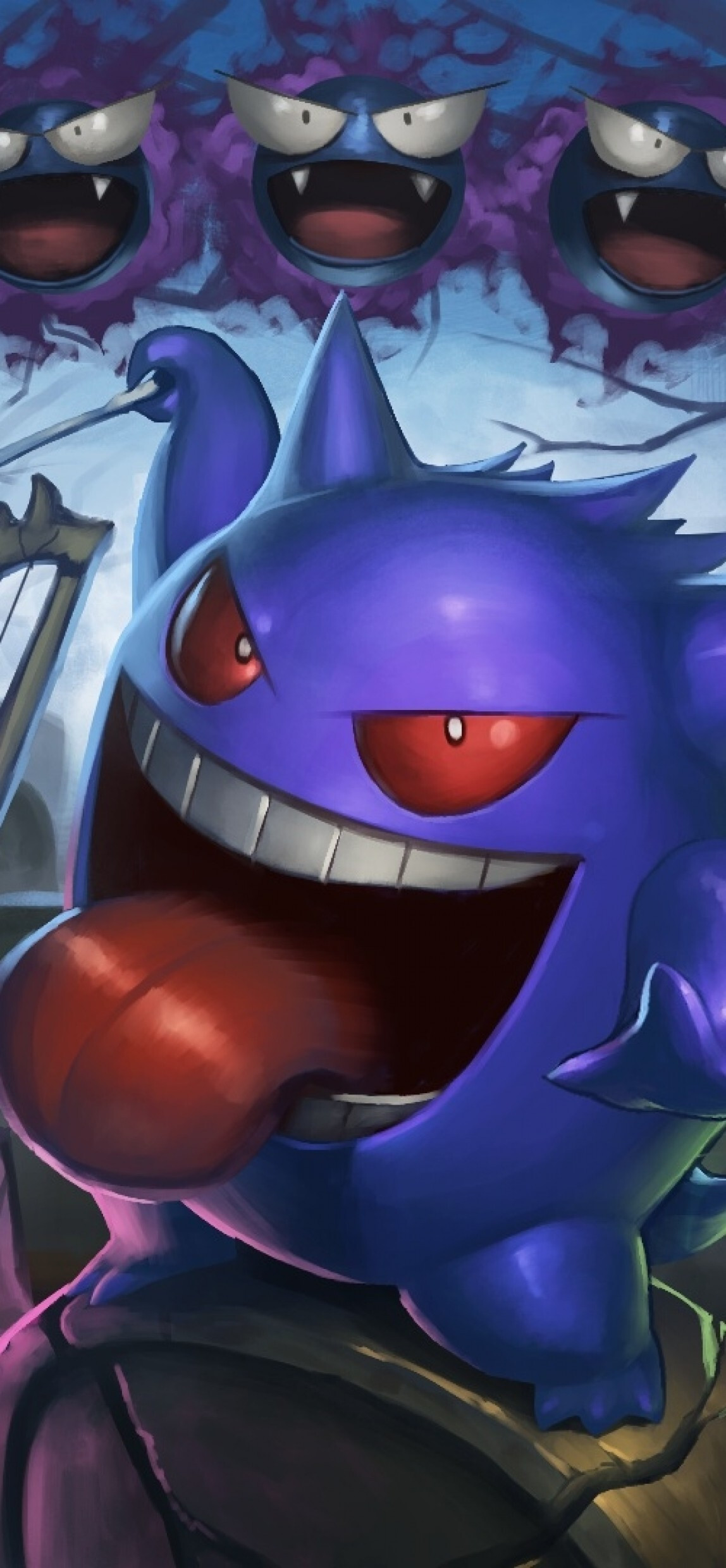 Download, Haunter, Gengar, Pokmon wallpapers, 1150x2480 HD Phone