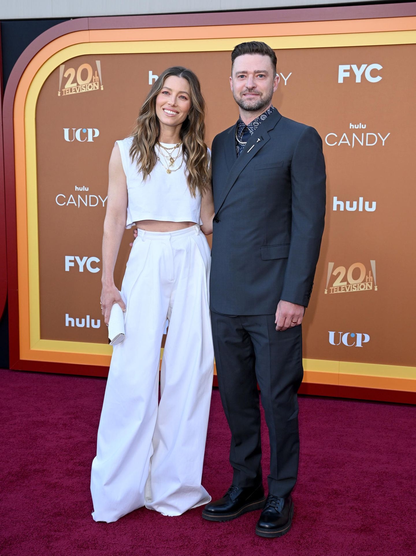 Jessica Biel and Justin Timberlake, Red Carpet Wallpaper, 1440x1930 HD Phone