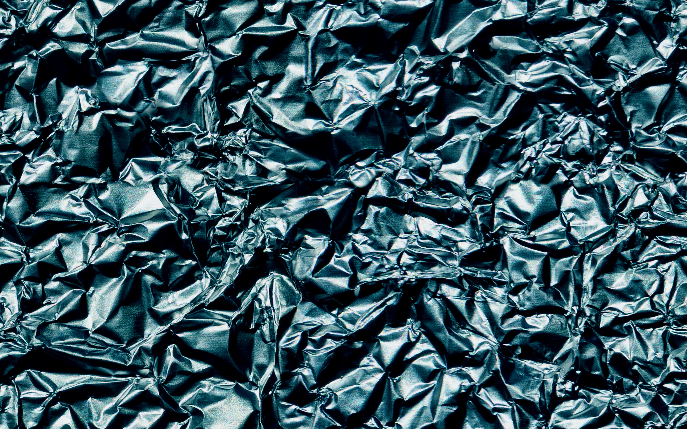 Blue foil texture, Crumpled foil, Foil background, Glitter paper texture, 2880x1800 HD Desktop