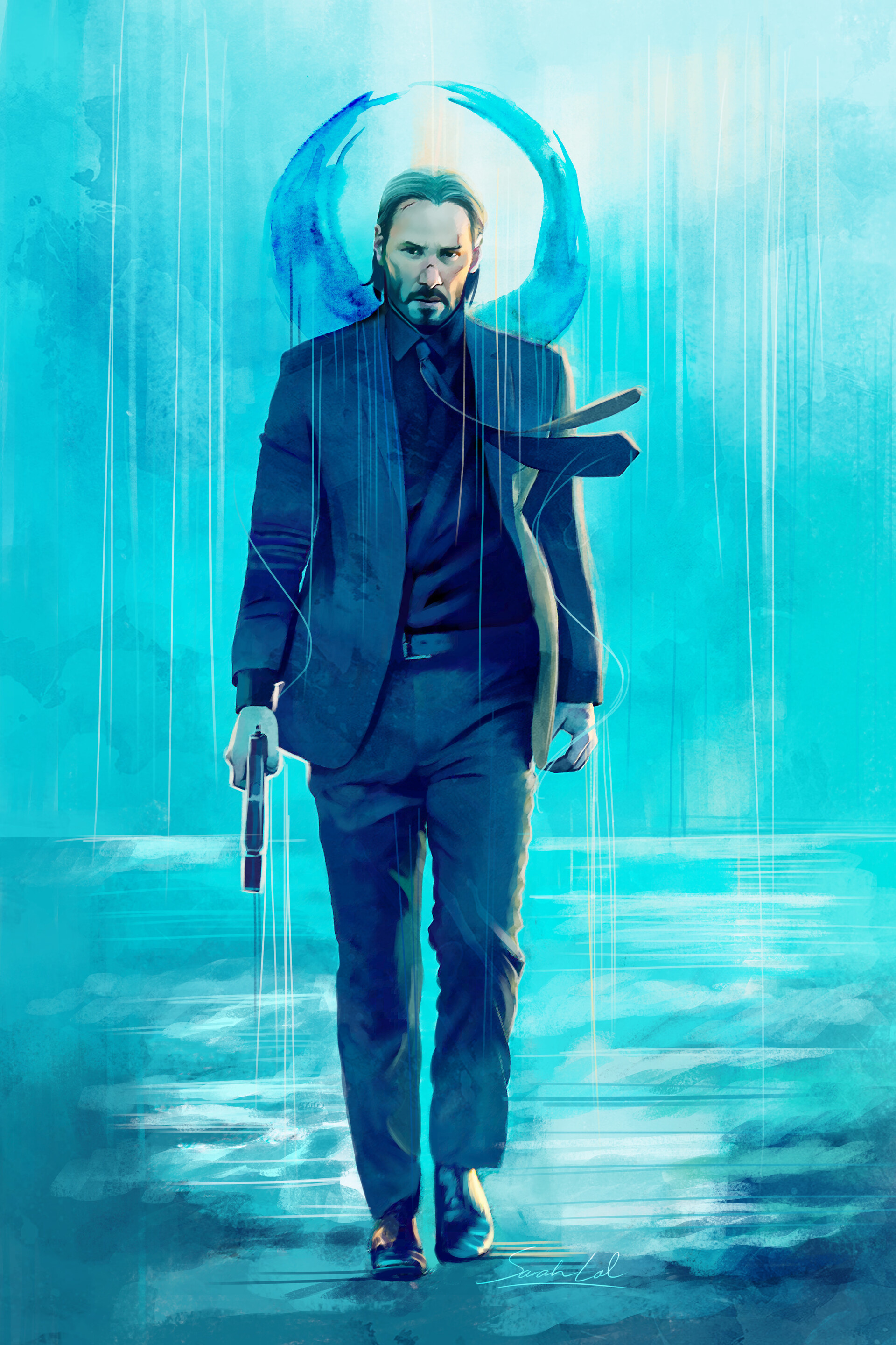 Fan-created art, Tribute to John Wick, Artistic interpretation, Creative expressions, 1920x2880 HD Phone