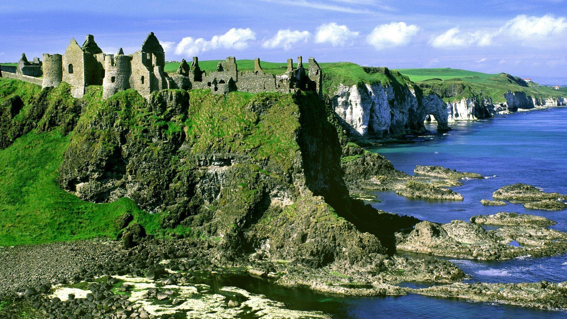 Dunluce Castle, Irish Countryside Wallpaper, 1920x1080 Full HD Desktop