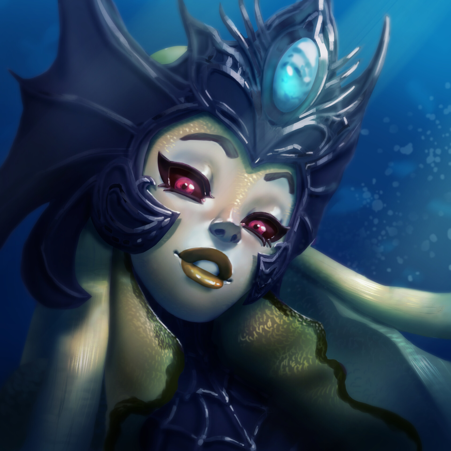 Nami, League of Legends, Artstation, Fan art, 1920x1920 HD Phone