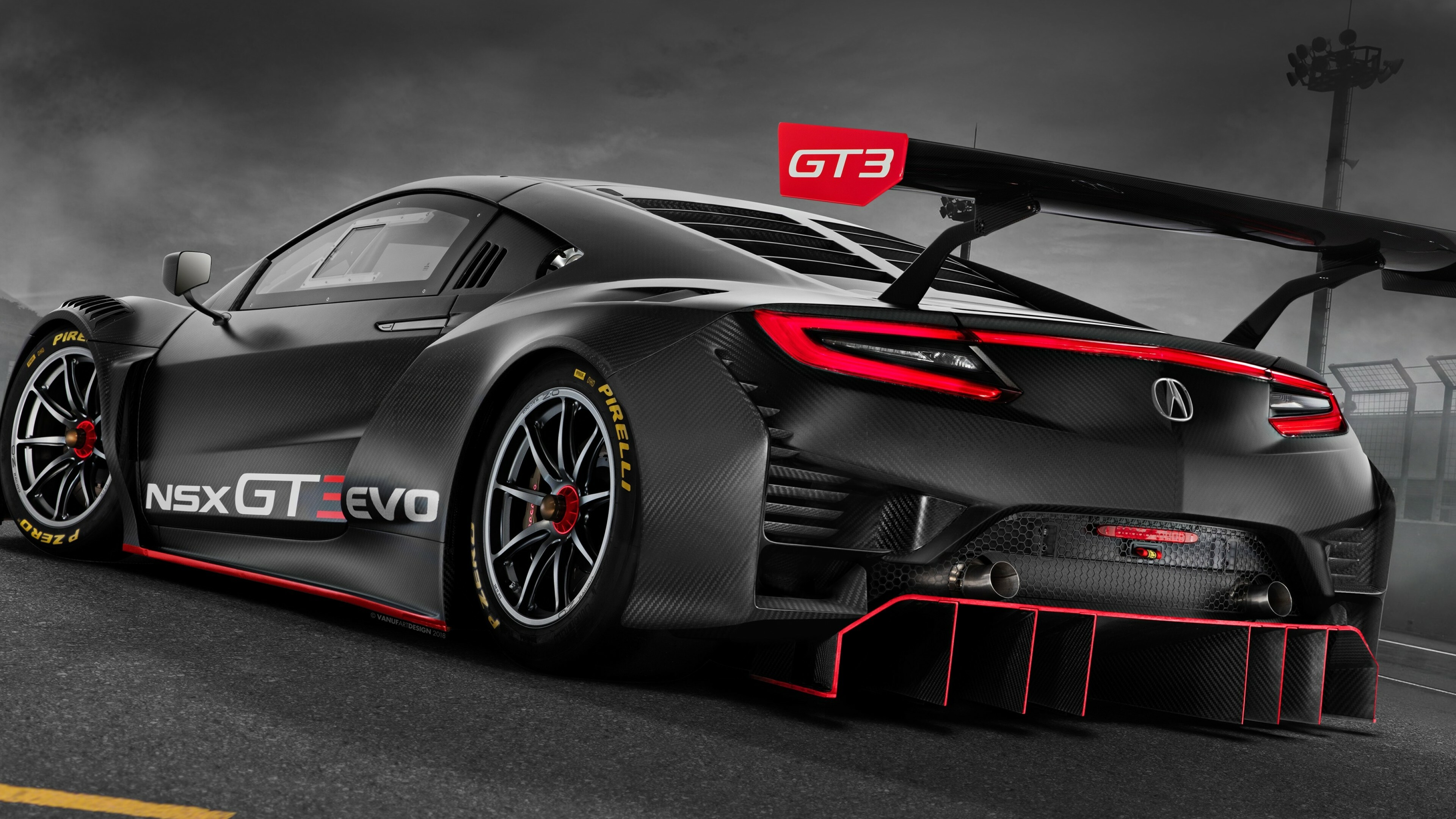 Acura NSX, GT3 Evo, Supercar wallpaper, 2019 edition, 3840x2160 4K Desktop