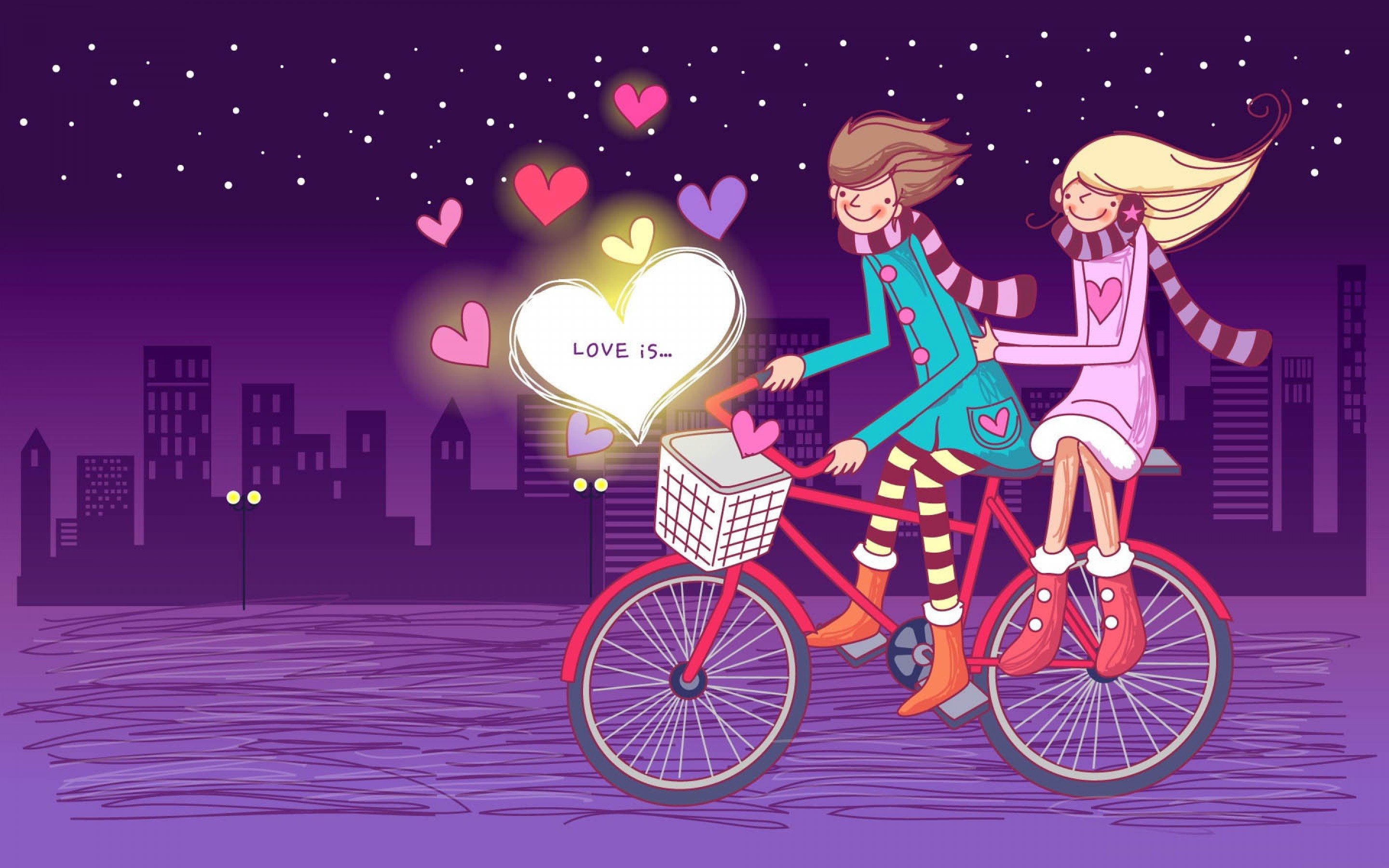 Bicycle, Love Couples Wallpaper, 2880x1800 HD Desktop