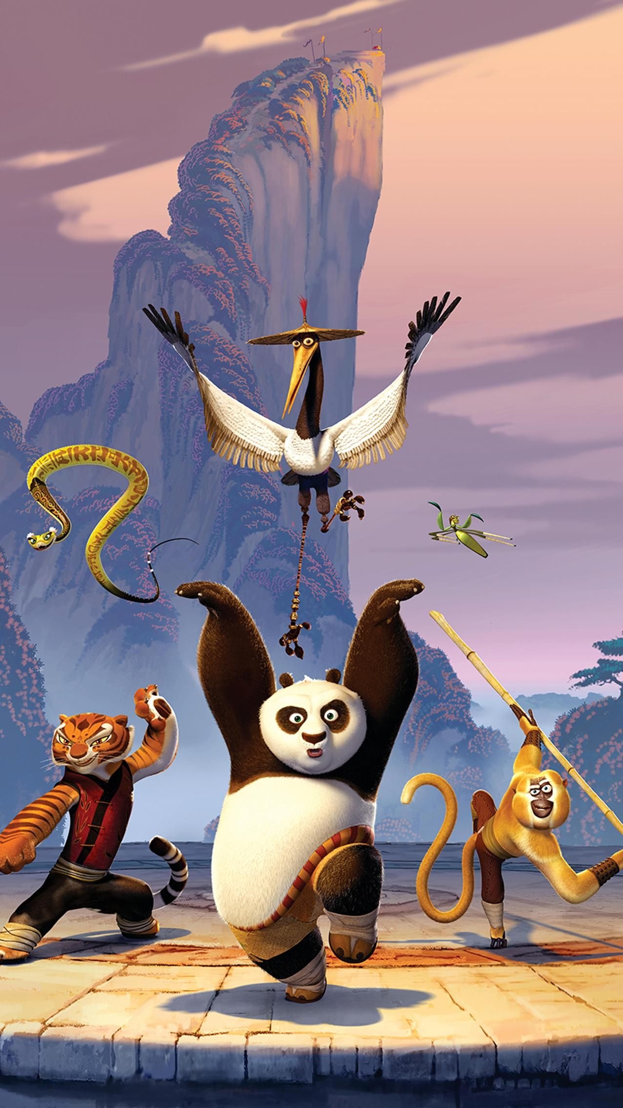 Kung Fu Panda, Frozen movie, Captivating wallpaper, Animated adventure, 1280x2270 HD Phone