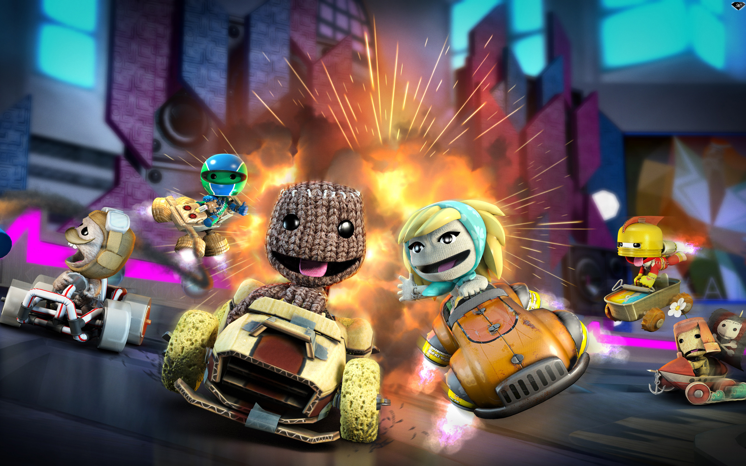 LittleBigPlanet, Gaming karting, Custom wallpapers, 2560x1600 HD Desktop