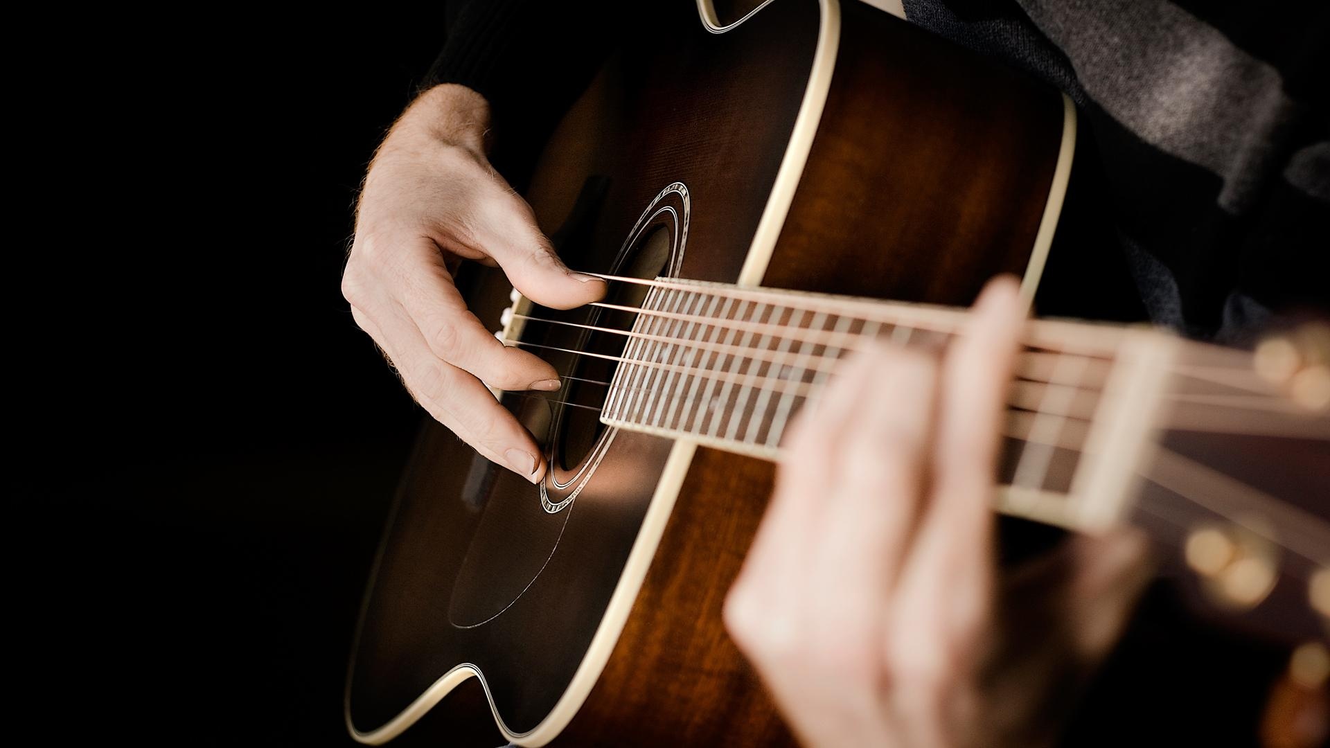 Guitar serenade, Melodic bliss, Musical ambiance, Harmonious vibes, 1920x1080 Full HD Desktop