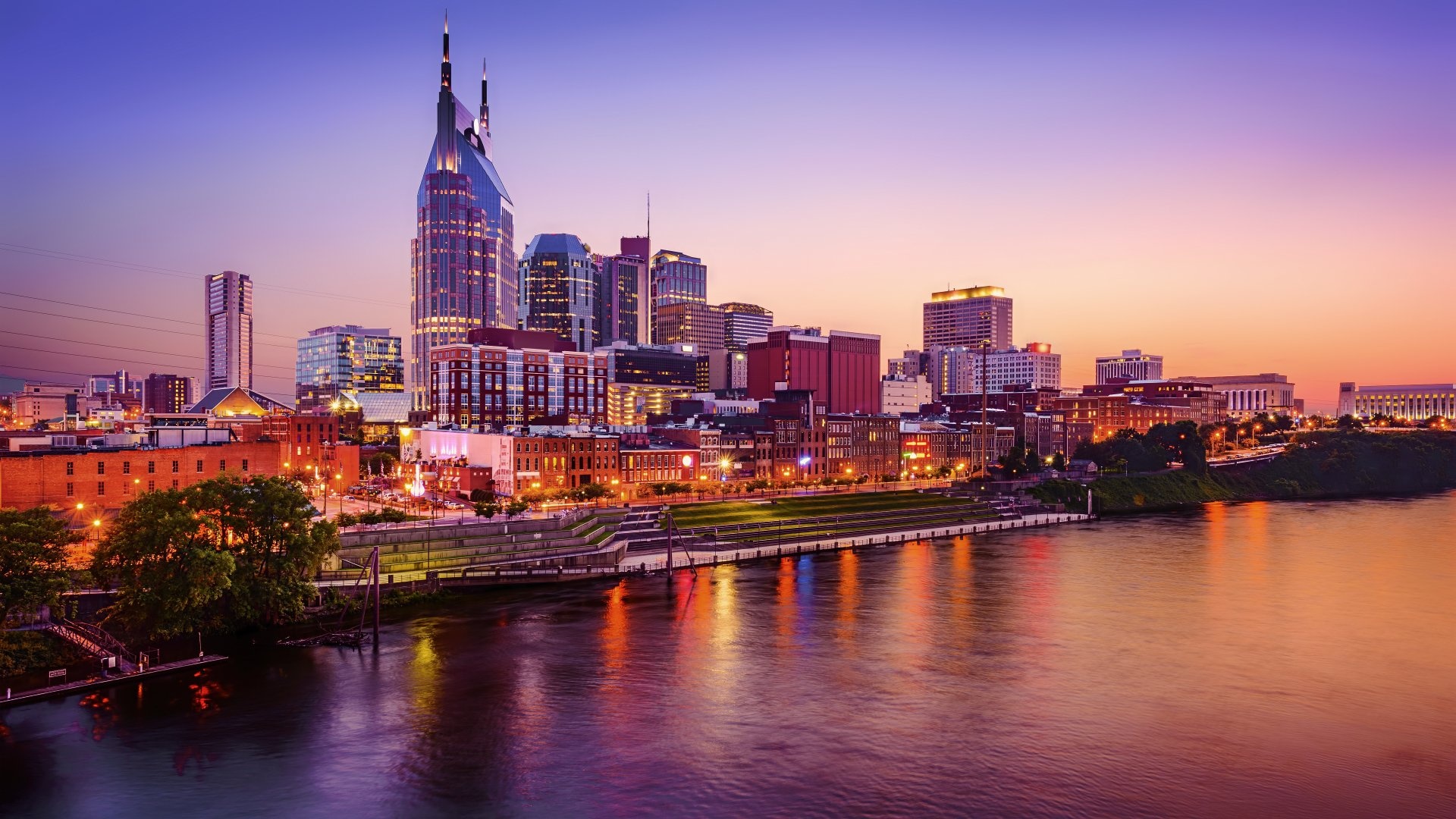 Nashville Skyline, 4K wallpapers, High-quality images, Cityscape, 1920x1080 Full HD Desktop