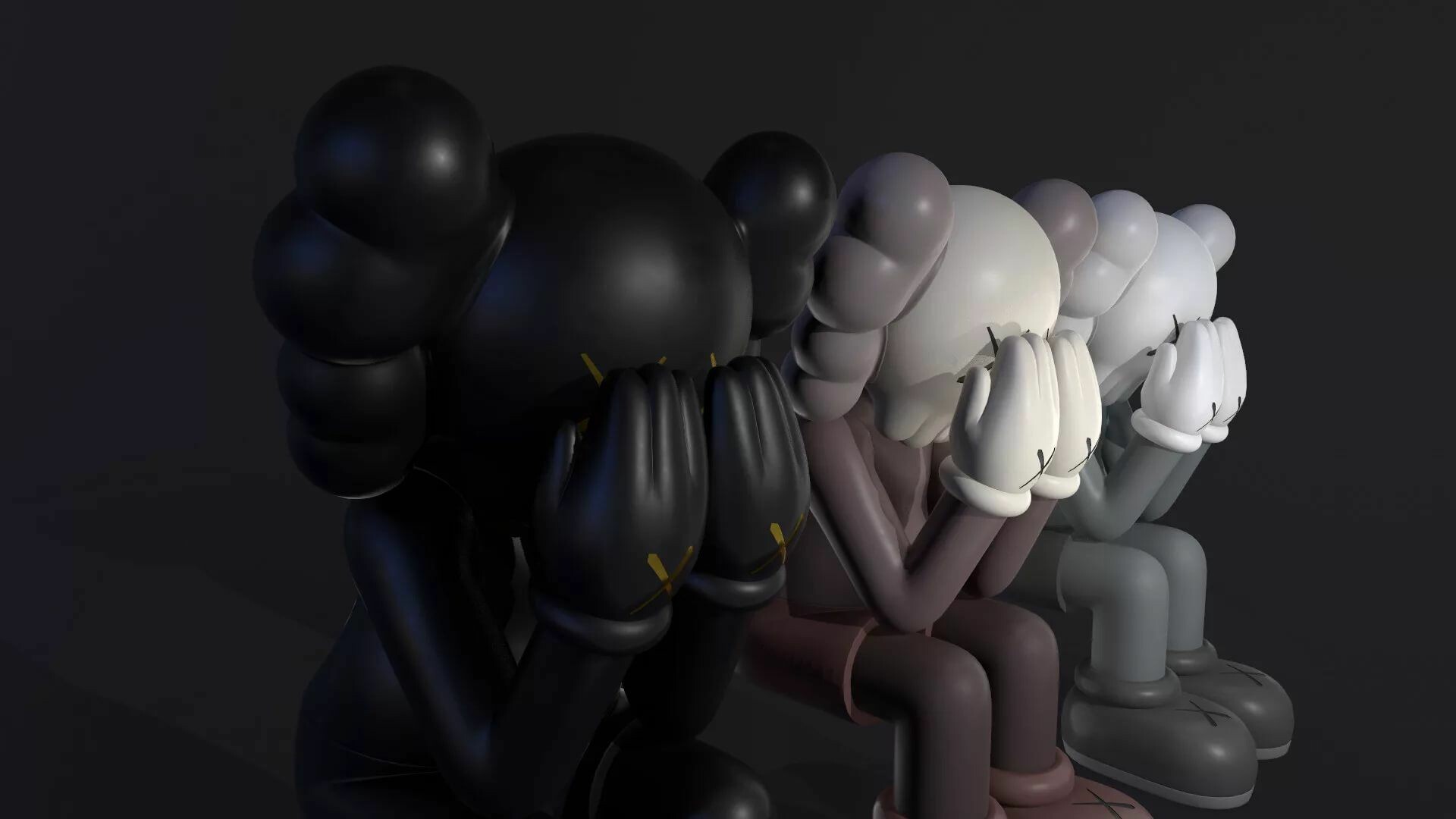 HD KAWS wallpapers, High-definition visuals, Artistic display, Unique designs, 1920x1080 Full HD Desktop